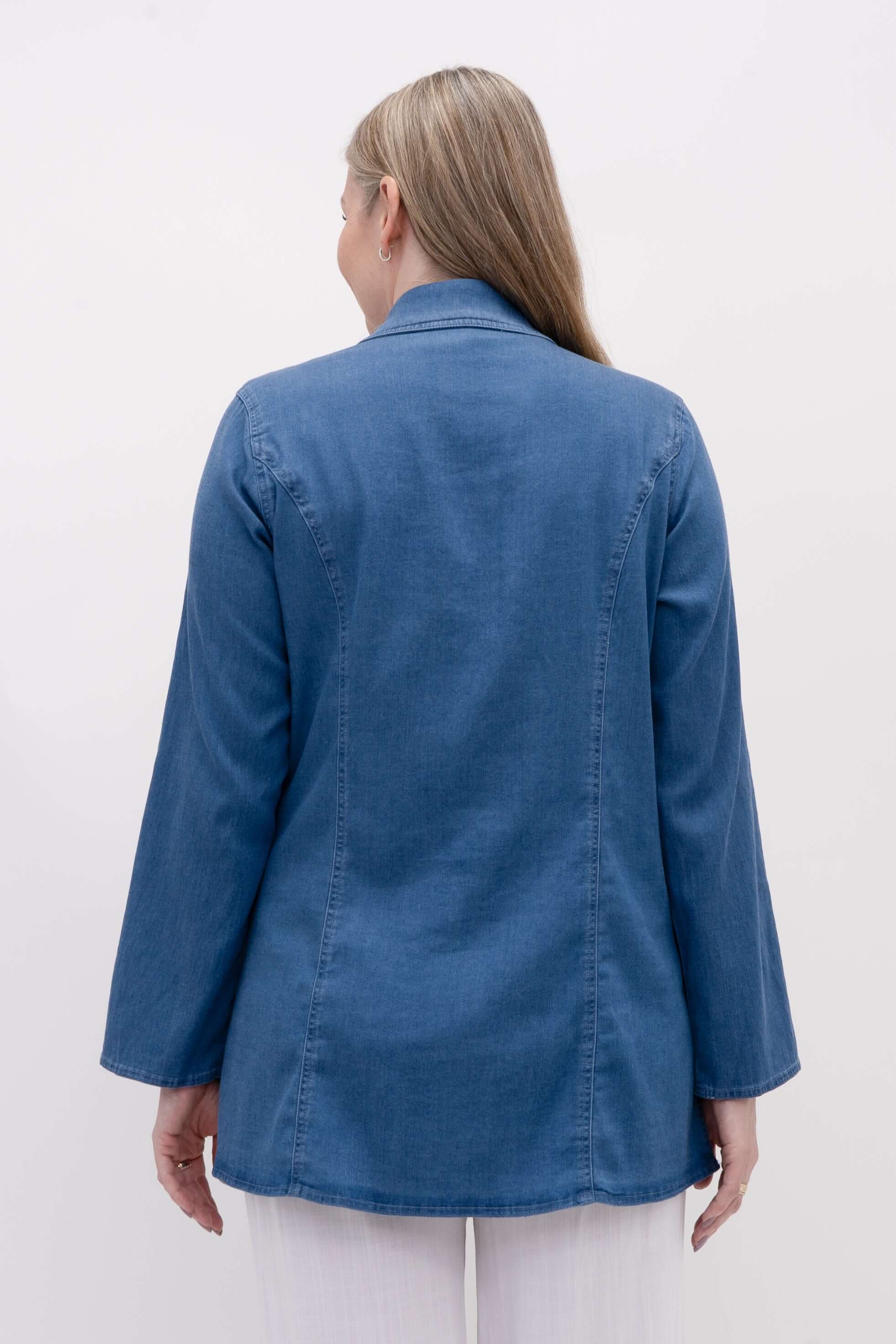 Kelly Jacket, Lightweight Tencel Denim - Image 3