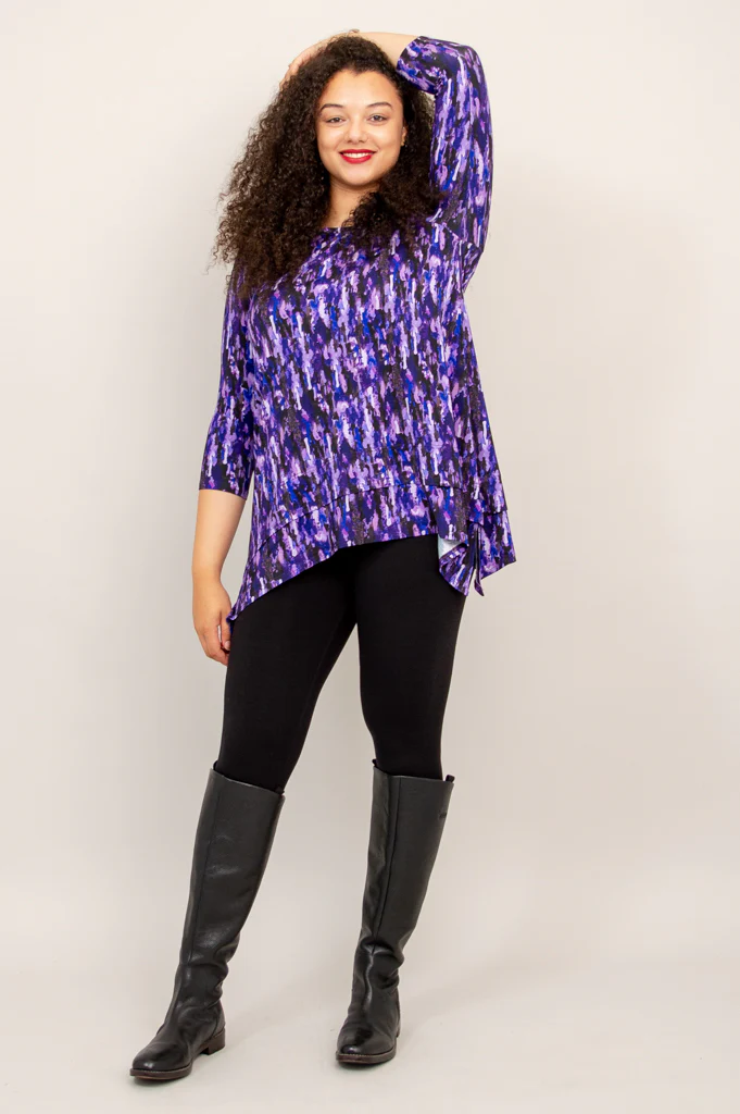 Kindness Tunic, Plum Rain, Bamboo - Final Sale - Image 3