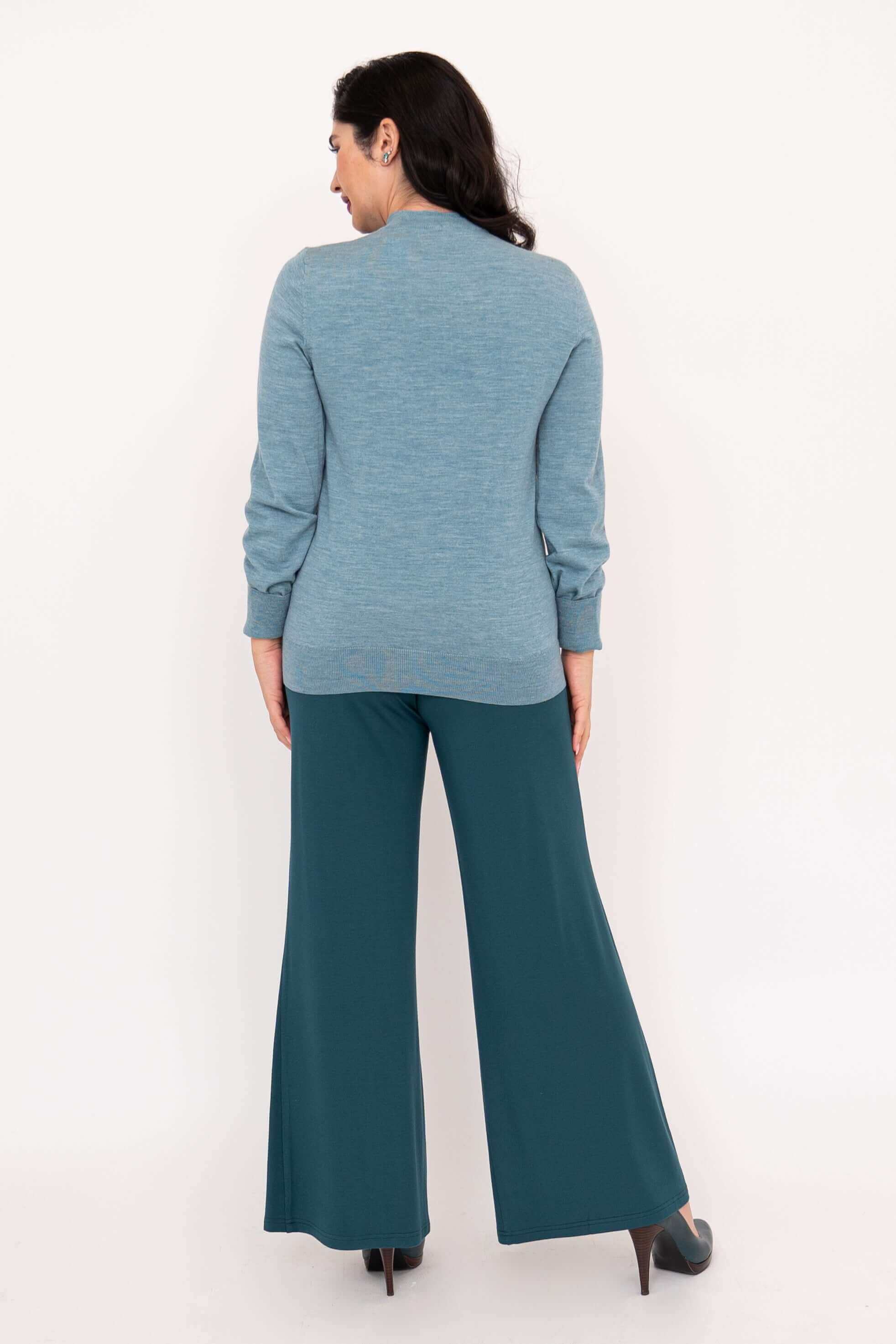 Kitten Cardigan, Teal Lite, Merino Wool - Image 8
