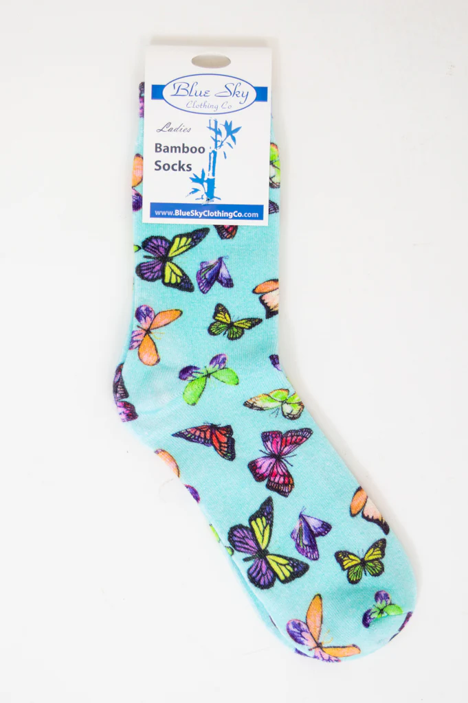 Ladies Bamboo Dress Socks, Assorted Prints - Image 3