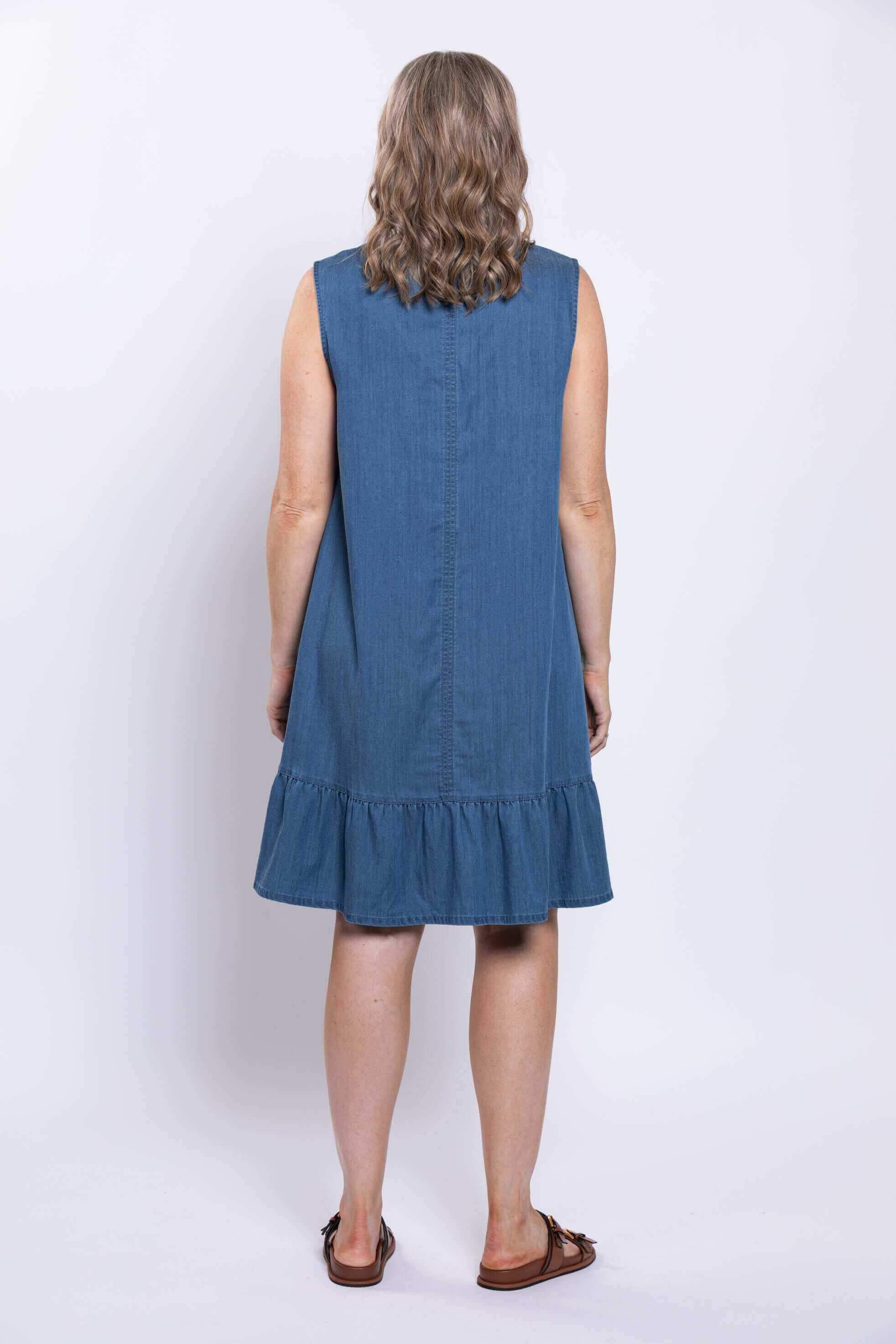Lali Dress, Tencel Denim - Image 5