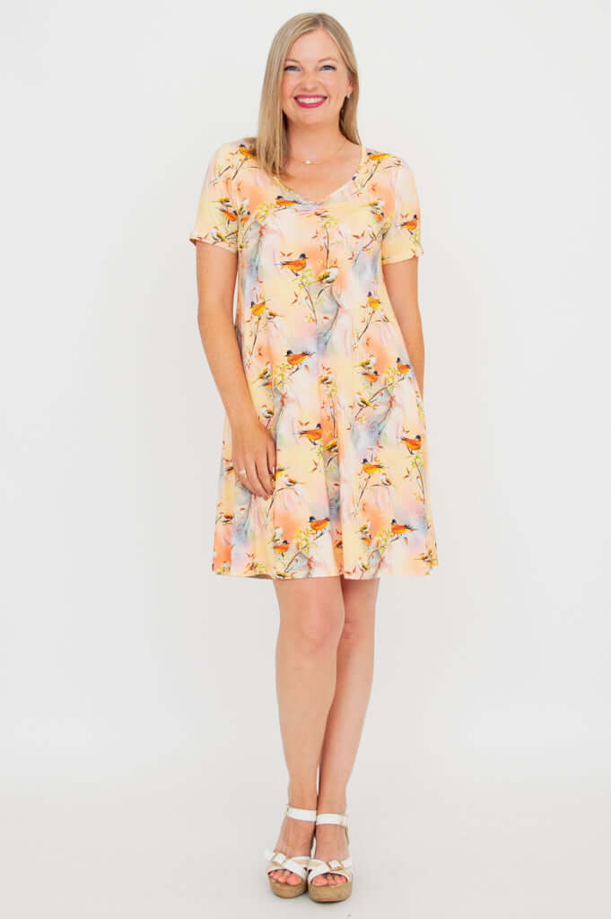 Lanai S/S Dress, Songbird, Bamboo - Final Sale - Image 2