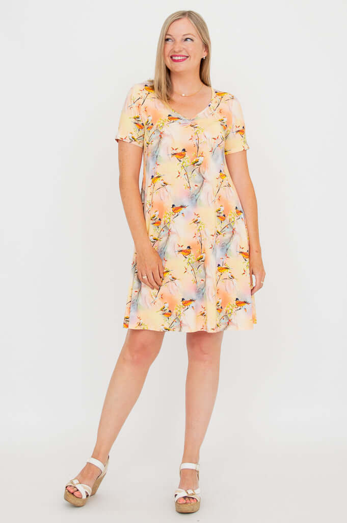 Lanai S/S Dress, Songbird, Bamboo - Final Sale - Image 3