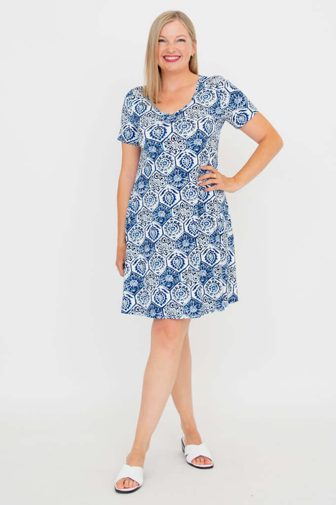 Lanai S/S Dress, Zesty, Bamboo