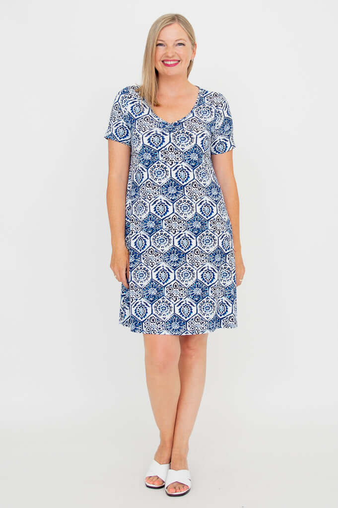 Lanai S/S Dress, Zesty, Bamboo - Image 2