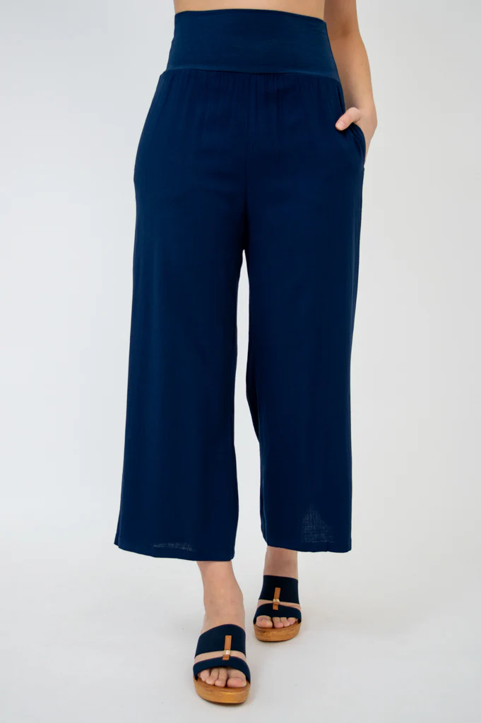 Landon Capri, Indigo, Linen Bamboo - Image 3