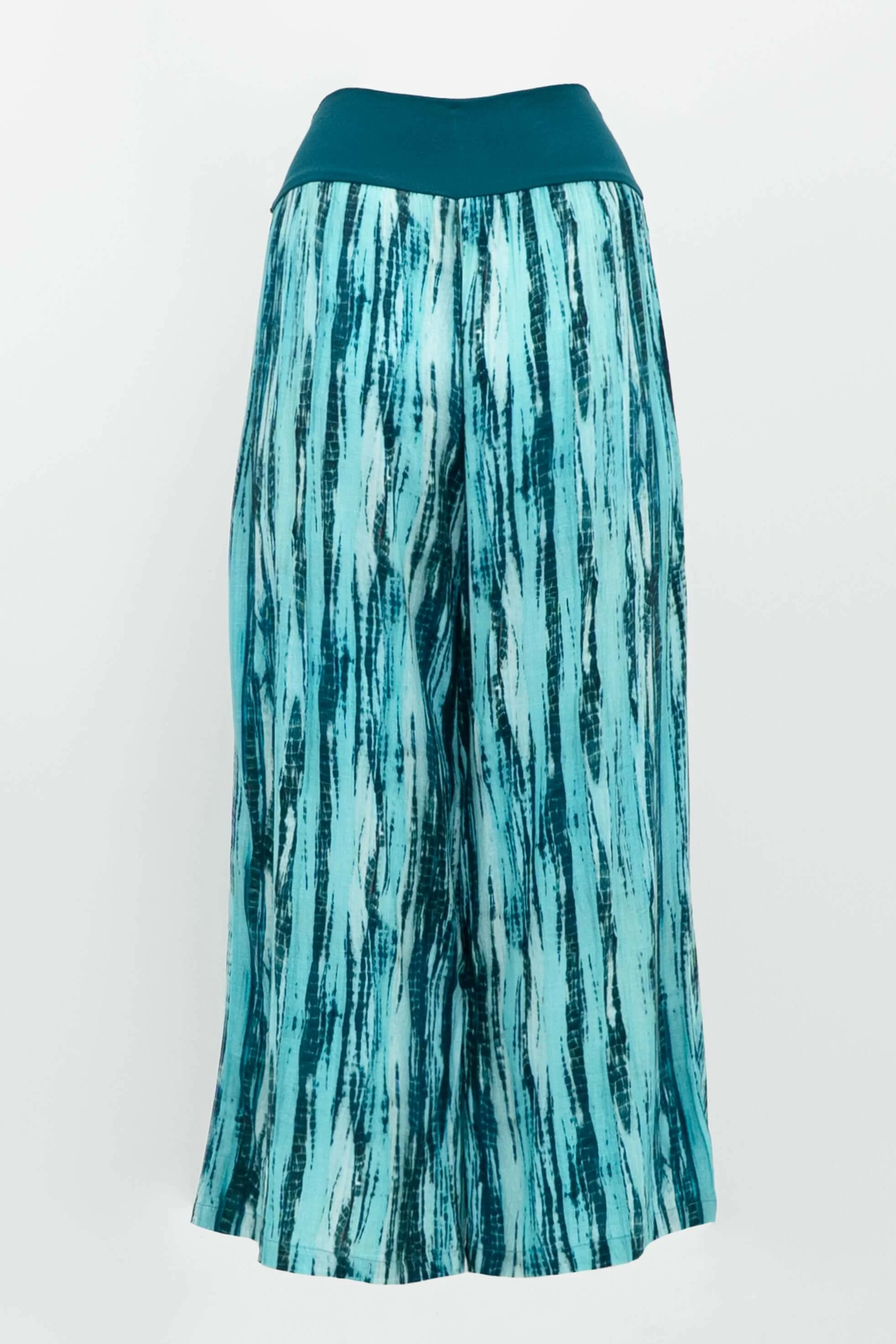 Landon Capri, Teal Tie Dye, Linen Bamboo - Final Sale - Image 4