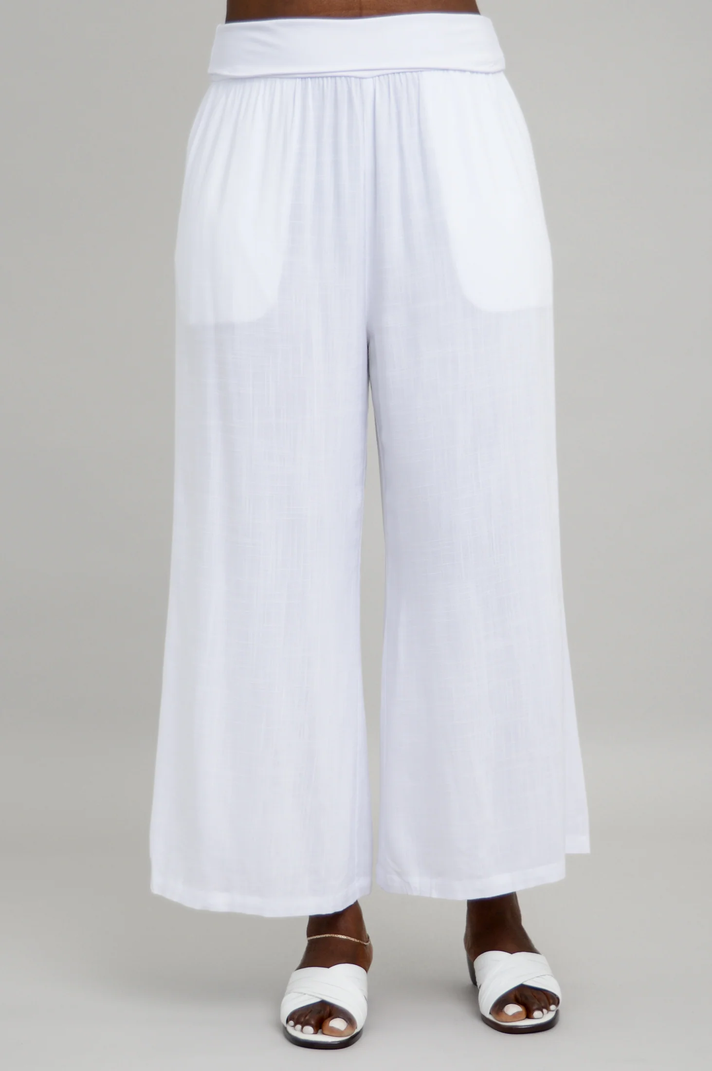 Landon Capri, White, Linen Bamboo - Image 3