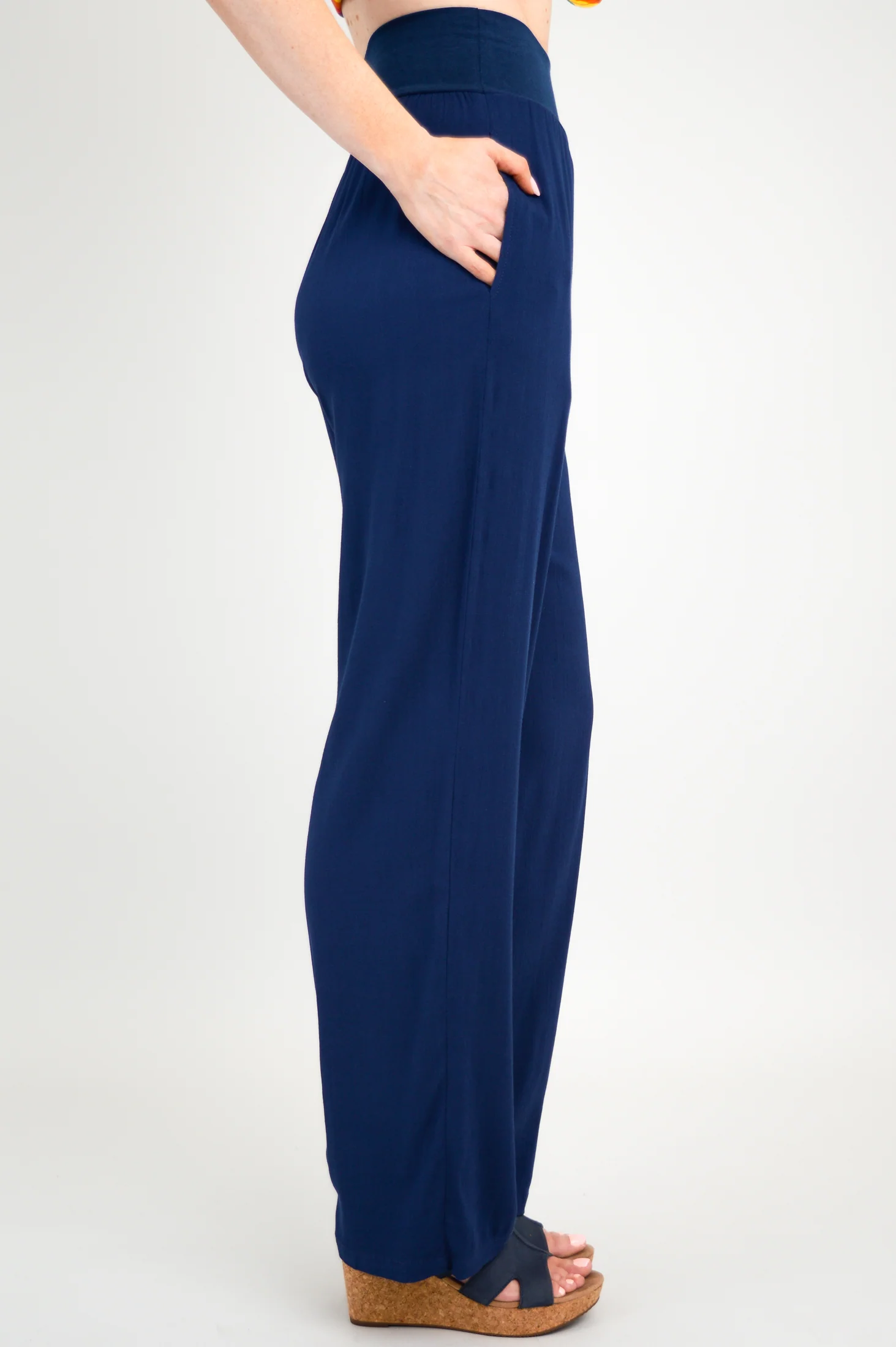 Landon Pant, Indigo, Linen Bamboo - Image 6
