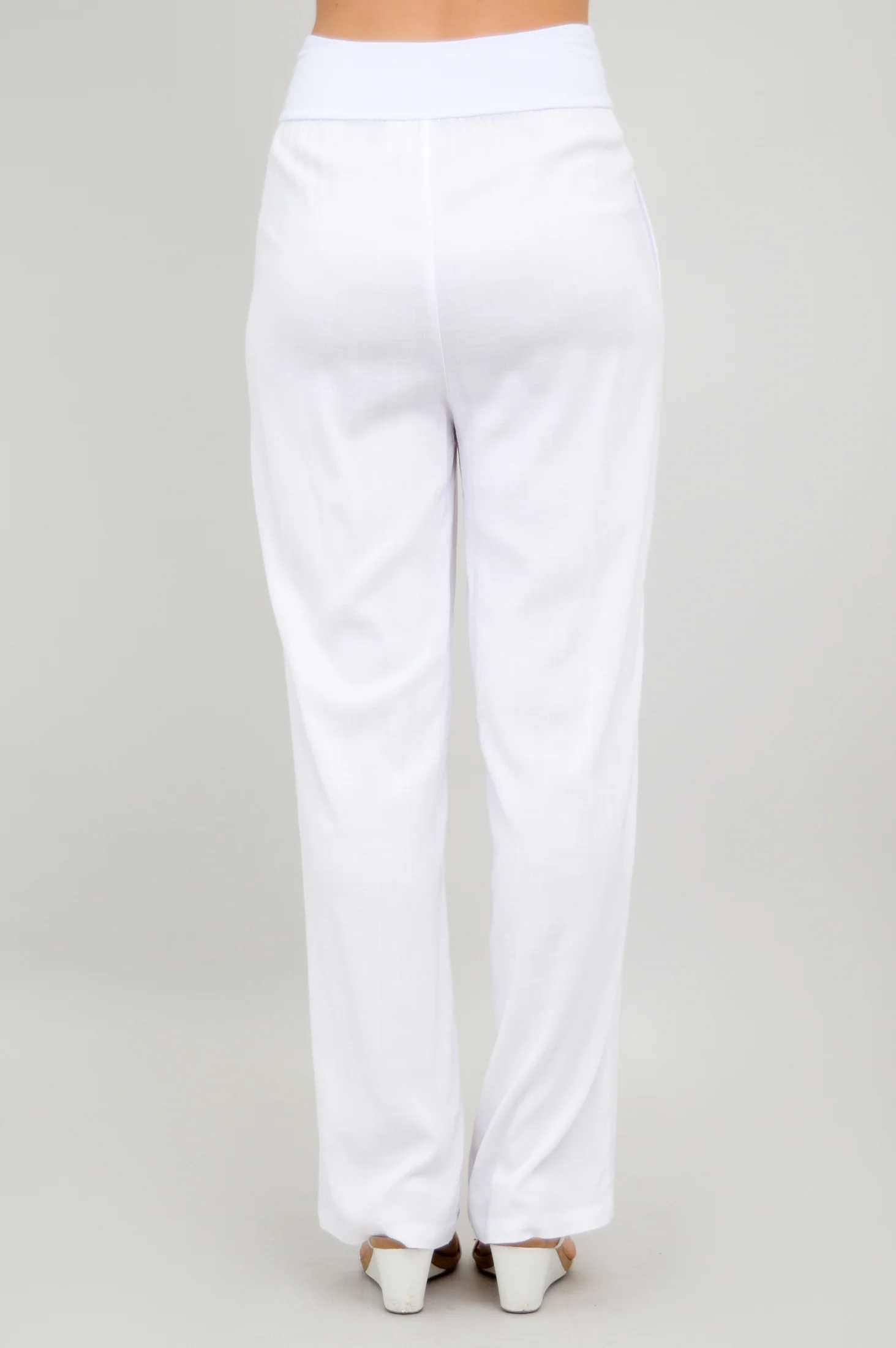 Landon Pant, White, Linen Bamboo - Image 6