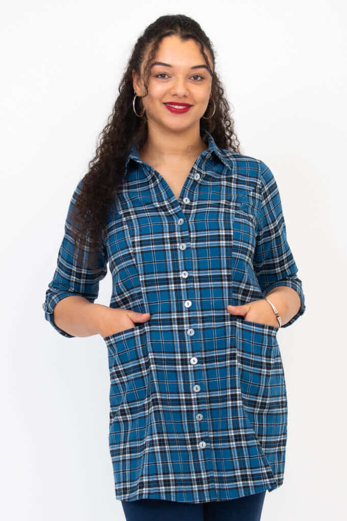 Larissa Tunic, Maya Plaid, Cotton - Tent Sale
