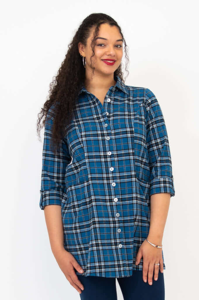 Larissa Tunic, Maya Plaid, Cotton - Tent Sale - Image 4
