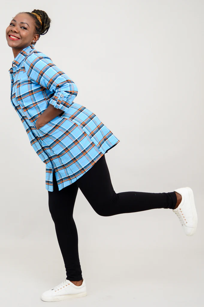 Larissa Tunic, Peko Plaid, Cotton Flannel - Tent Sale - Image 4