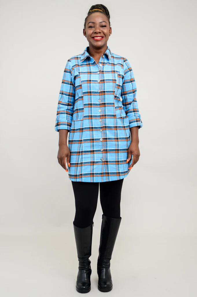 Larissa Tunic, Peko Plaid, Cotton Flannel - Tent Sale - Image 6