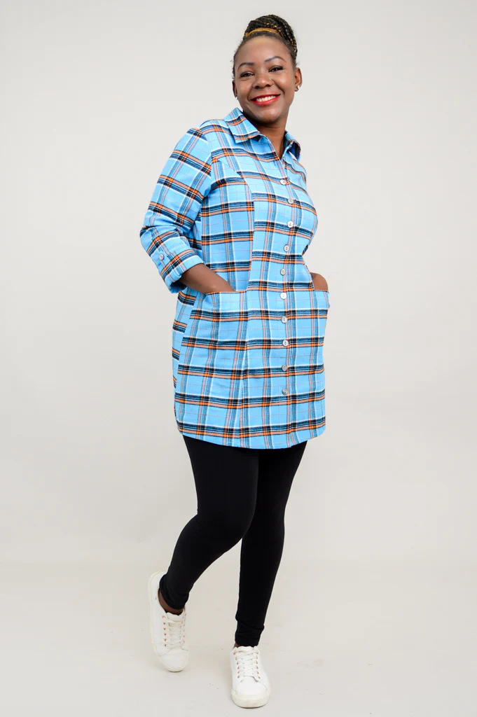 Larissa Tunic, Peko Plaid, Cotton Flannel - Tent Sale - Image 7