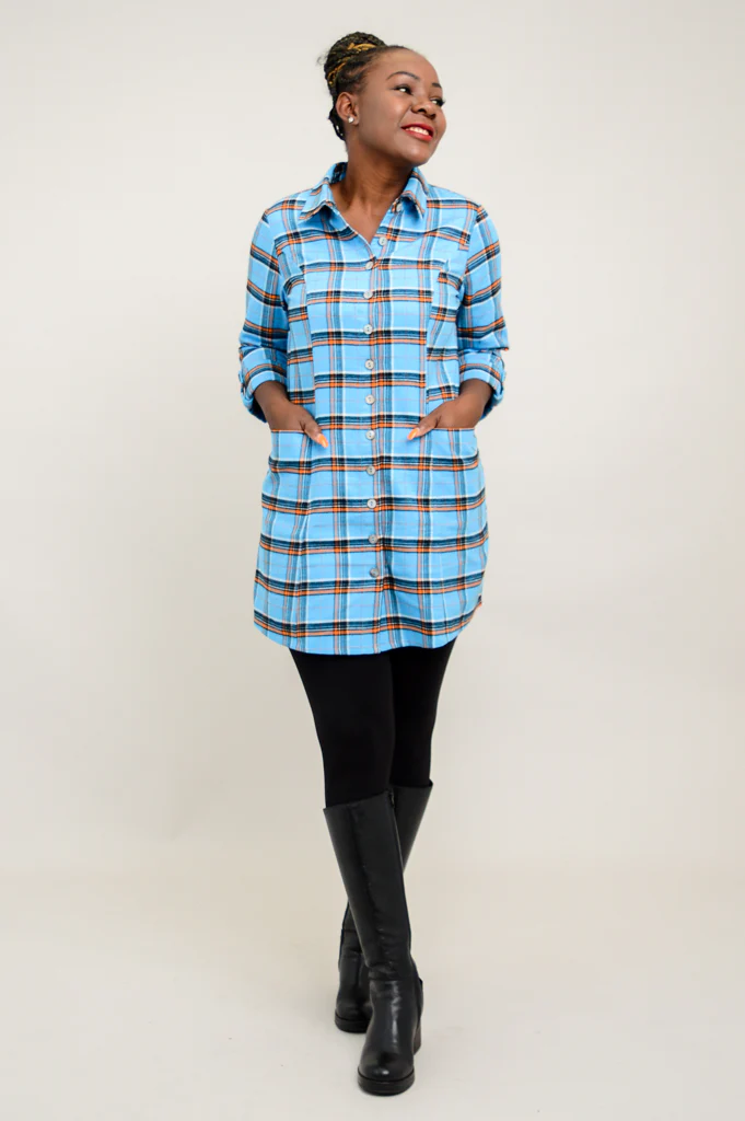 Larissa Tunic, Peko Plaid, Cotton Flannel - Tent Sale - Image 8