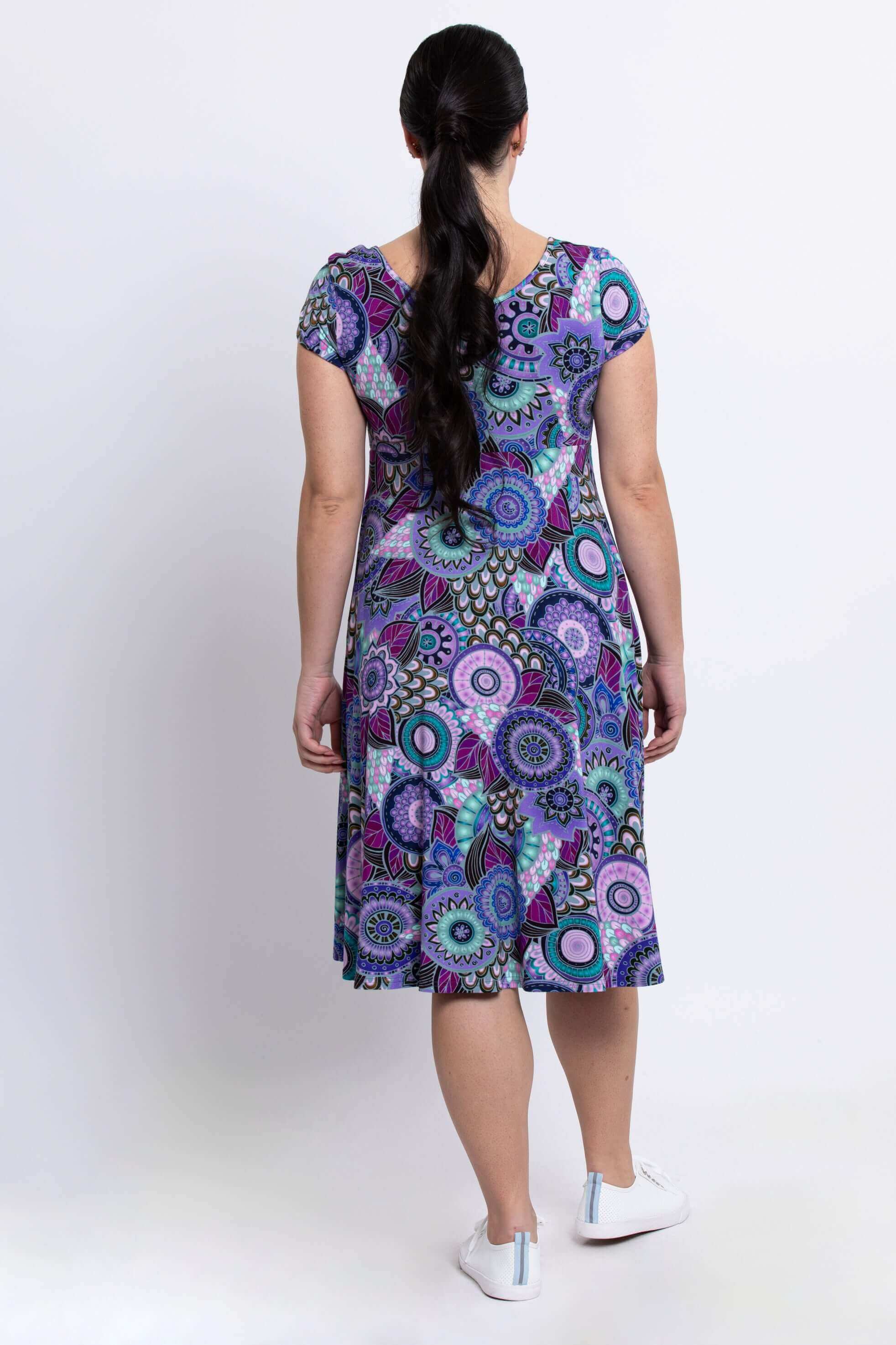 Lavon Dress, Royale Peacock, Bamboo - Image 6