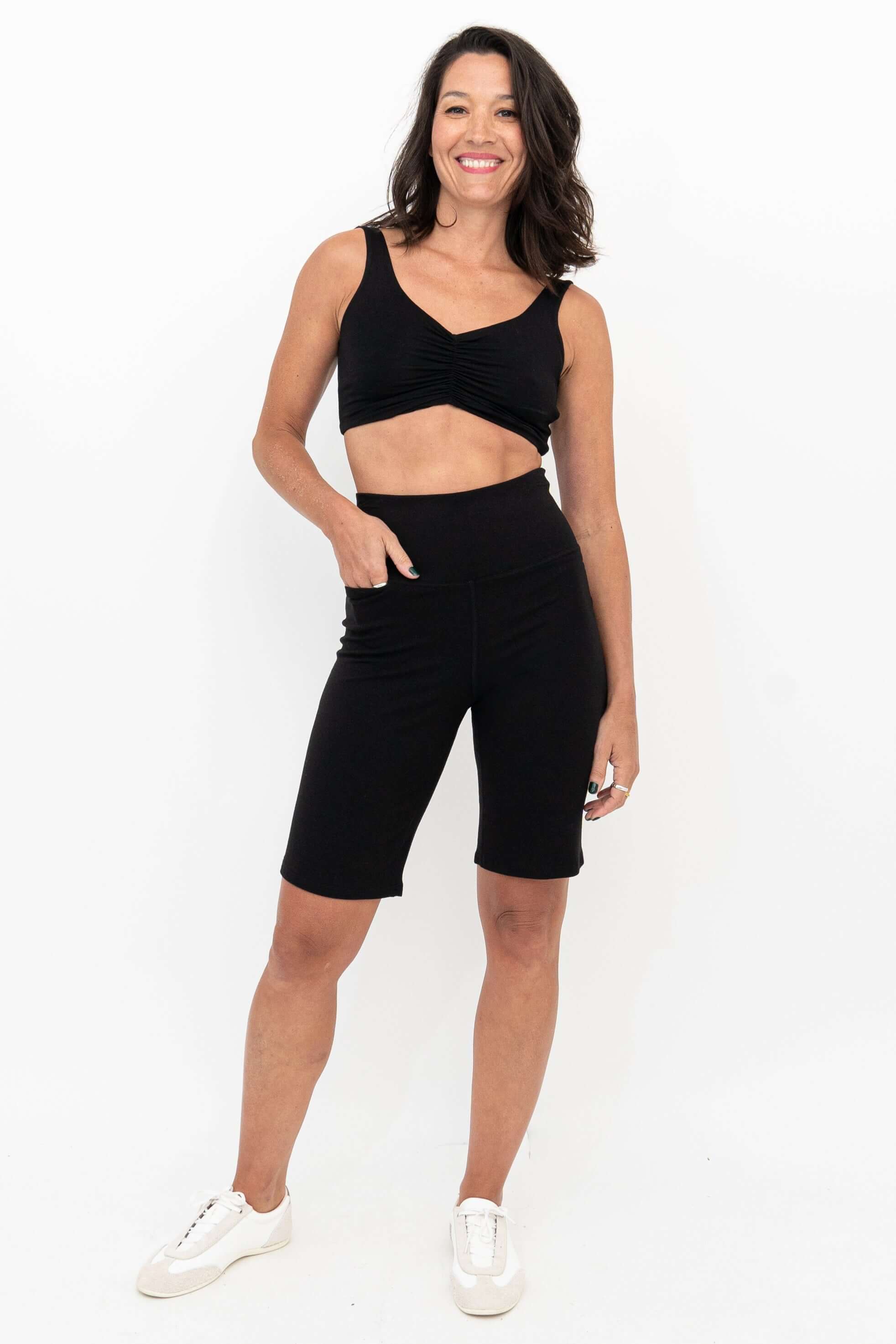 Leslie Shorts, Black, Bamboo - Image 4
