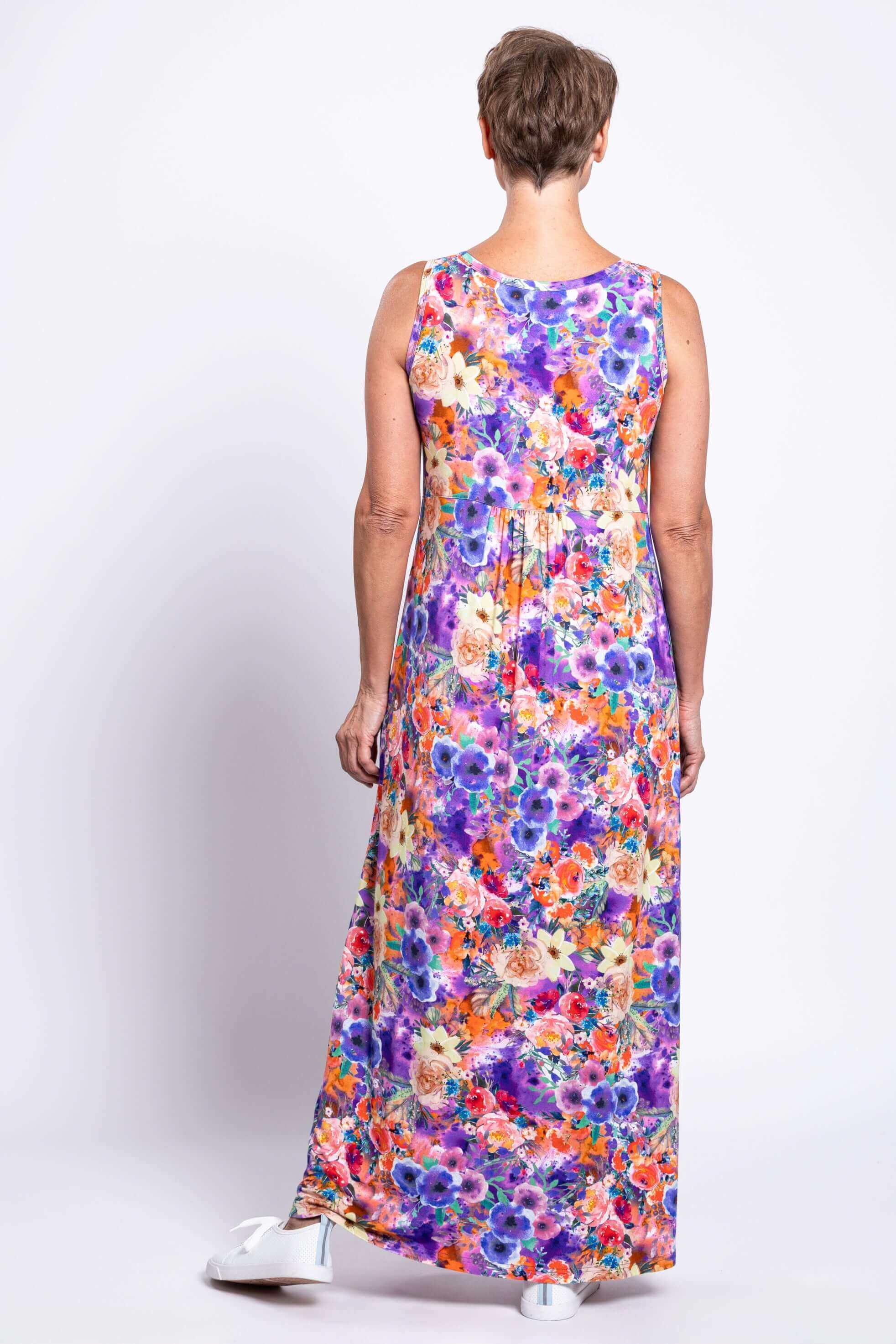 Liane N/S Dress, Violet Fiesta, Bamboo - Image 4