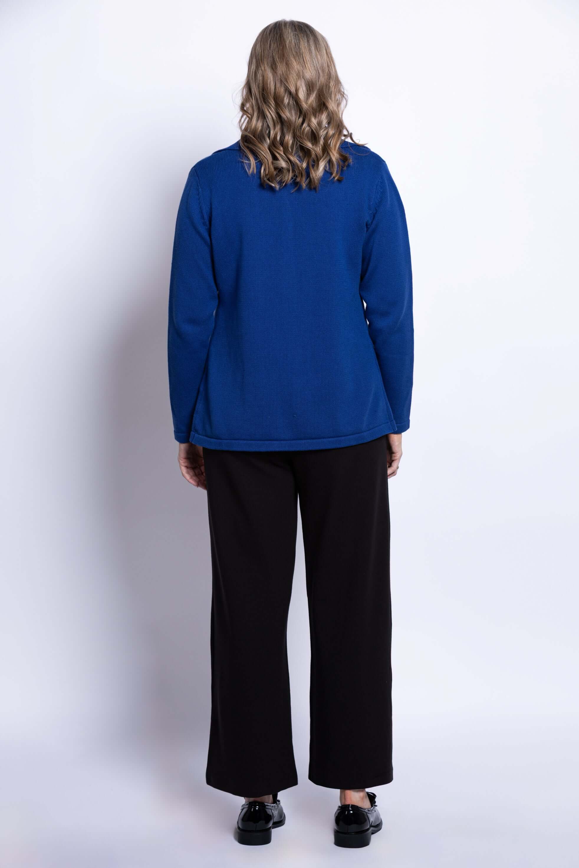 Lily Cardigan, Indigo, Cotton - Image 5