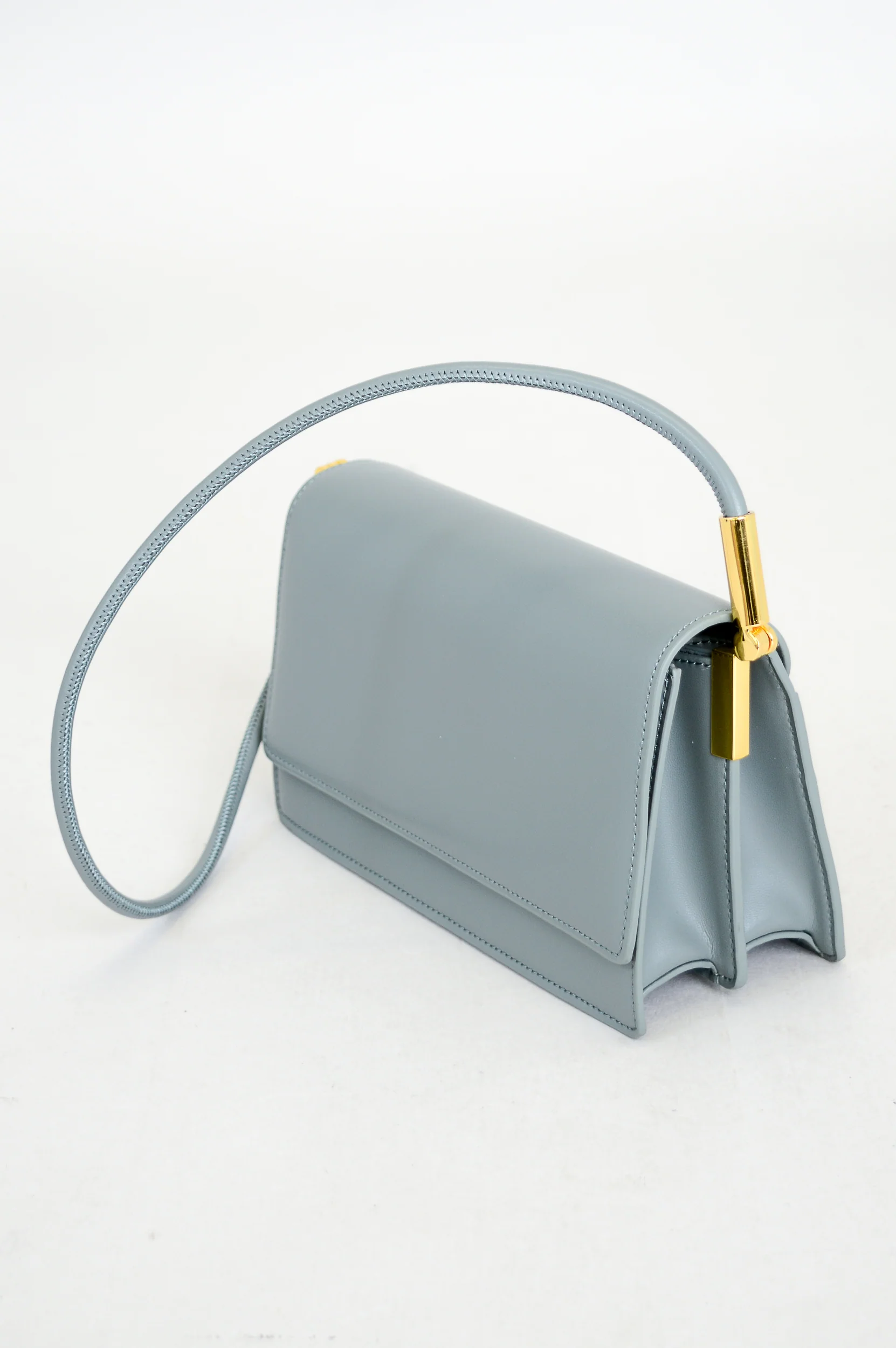 Lina Bag, Grey/Blue, Leather - Image 3