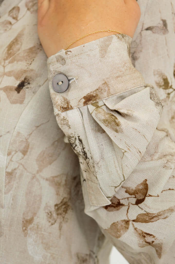 Linzy Blouse, Castle, Linen Bamboo - Final Sale - Image 7