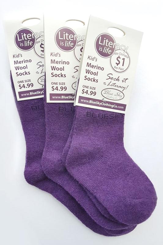 Little Ones' Merino Wool Socks for Literacy - Image 4