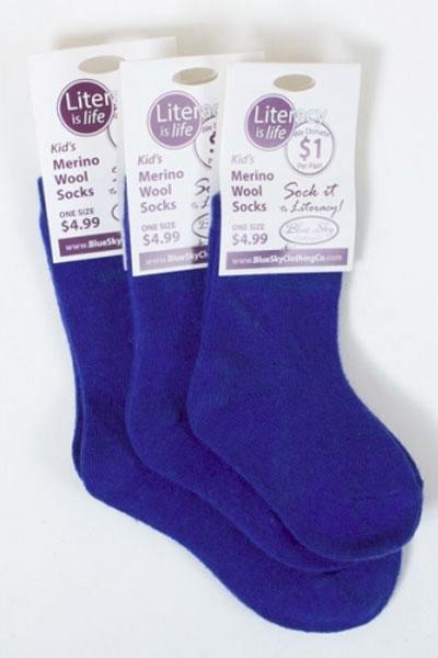 Little Ones' Merino Wool Socks for Literacy - Image 5