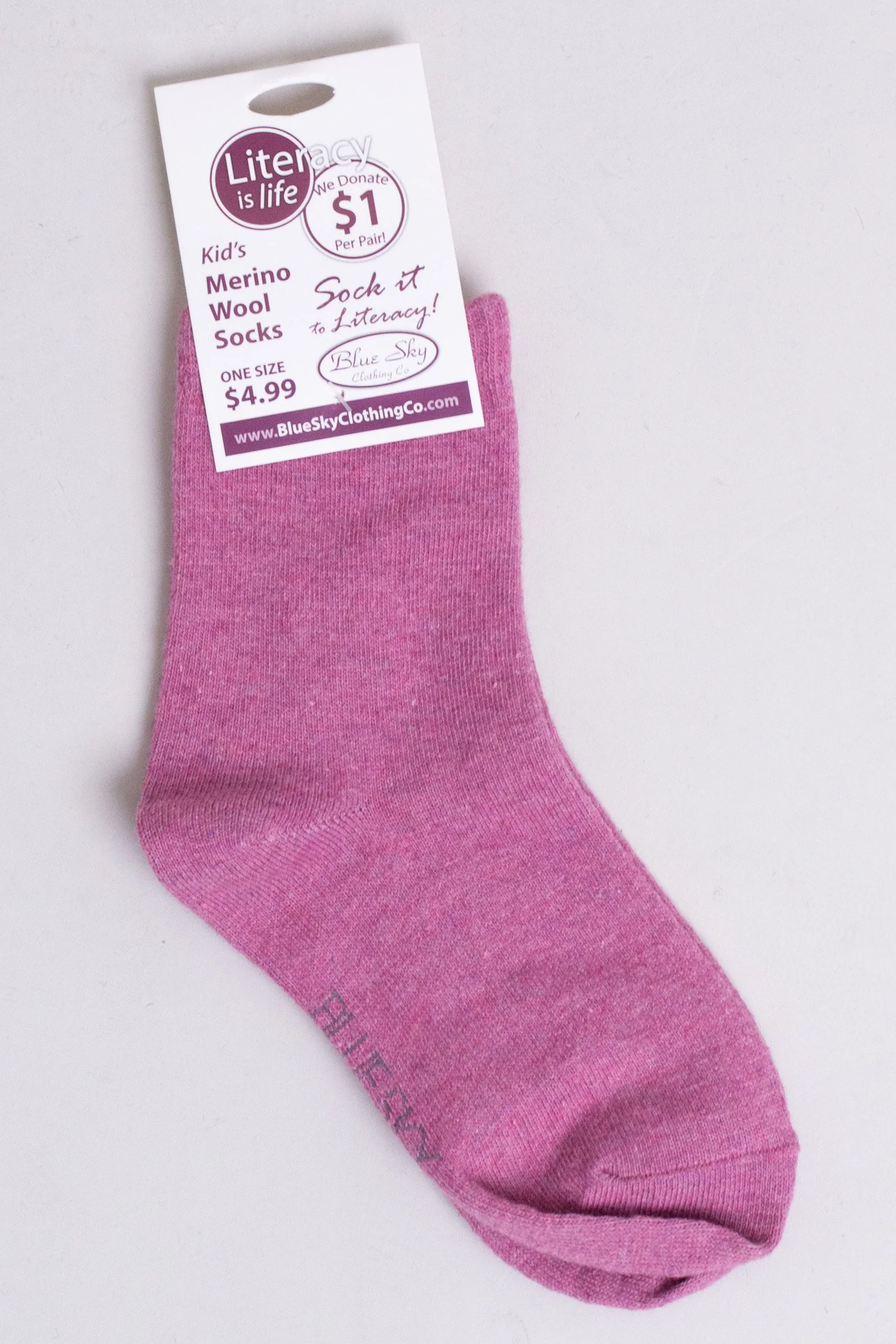 Little Ones' Merino Wool Socks for Literacy - Image 6