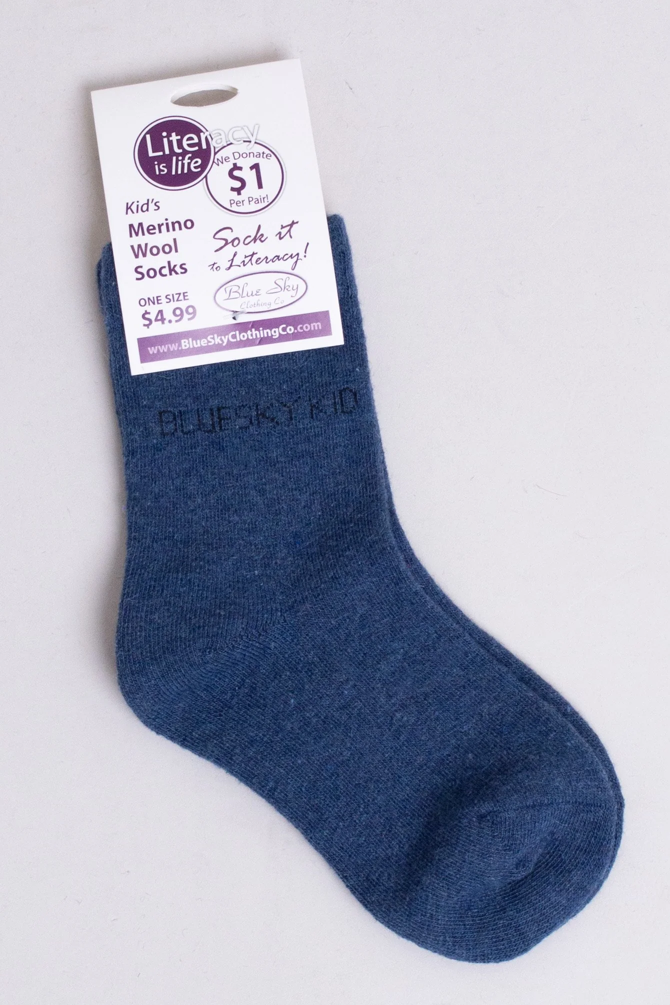 Little Ones' Merino Wool Socks for Literacy - Image 7