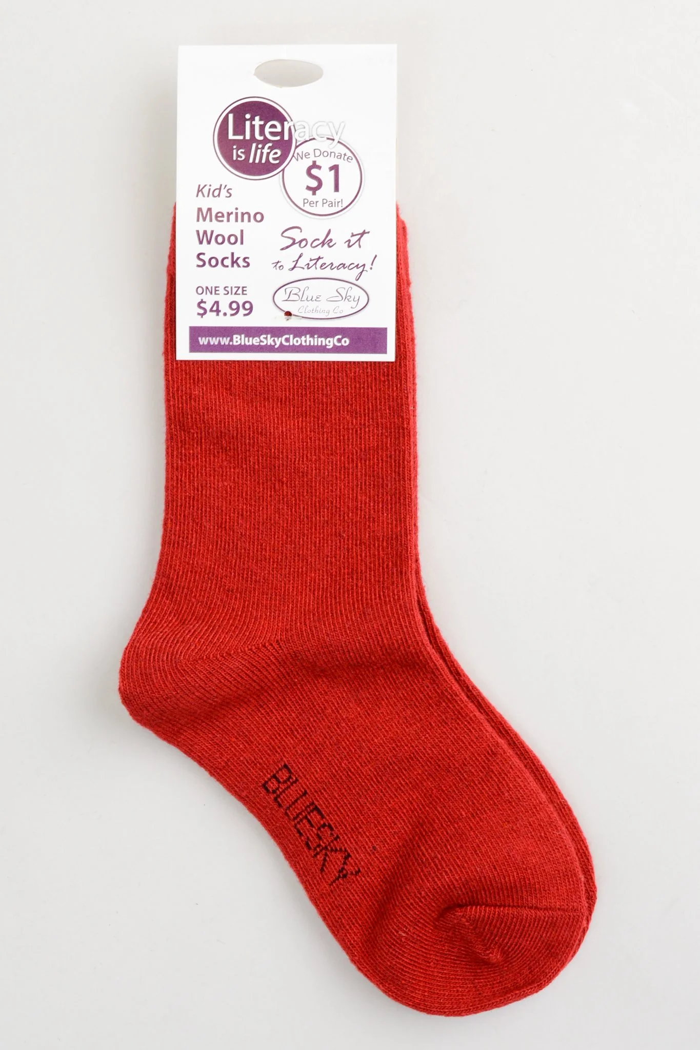 Little Ones' Merino Wool Socks for Literacy - Image 8