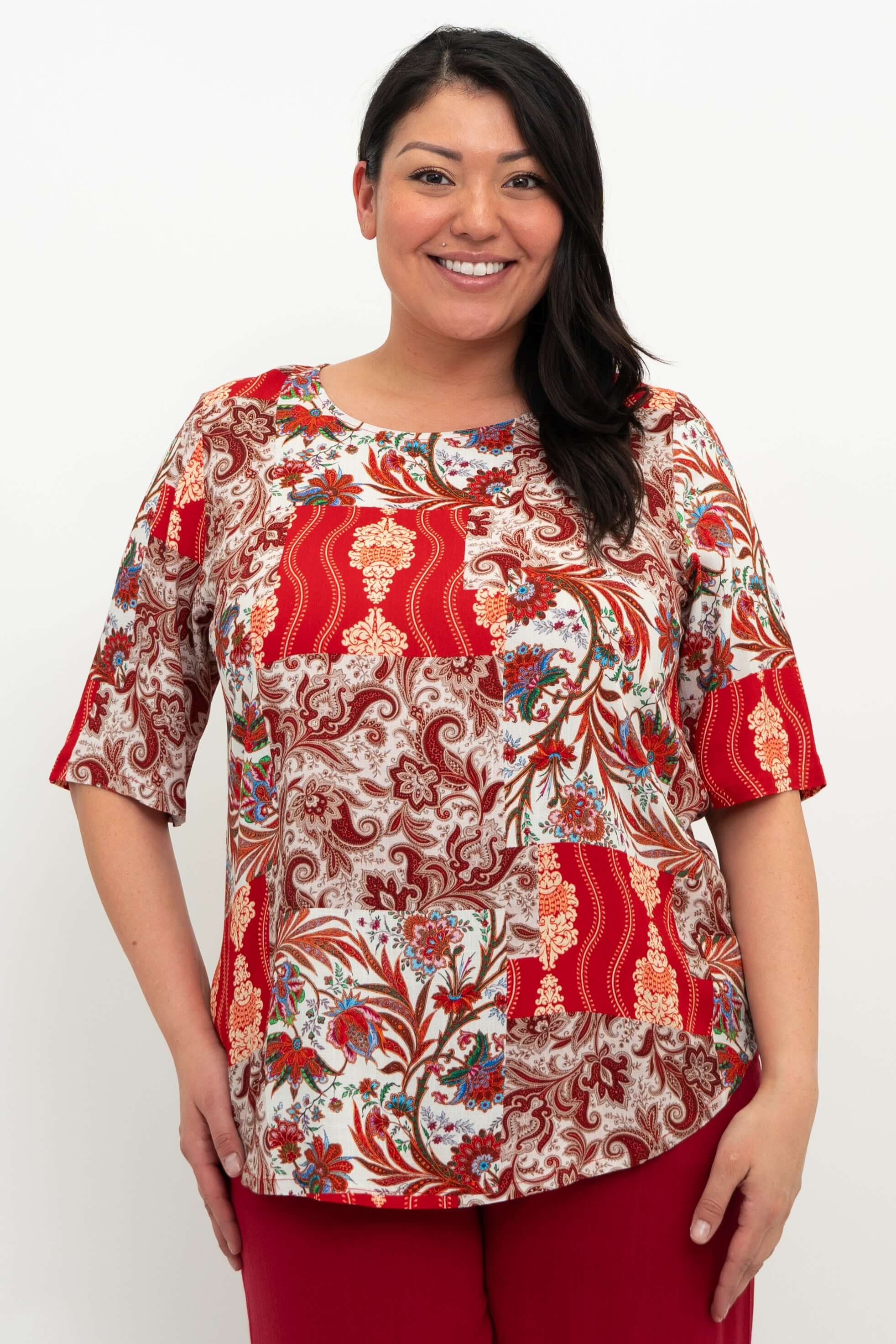 Liza Top, Charm, Linen Bamboo - Final Sale