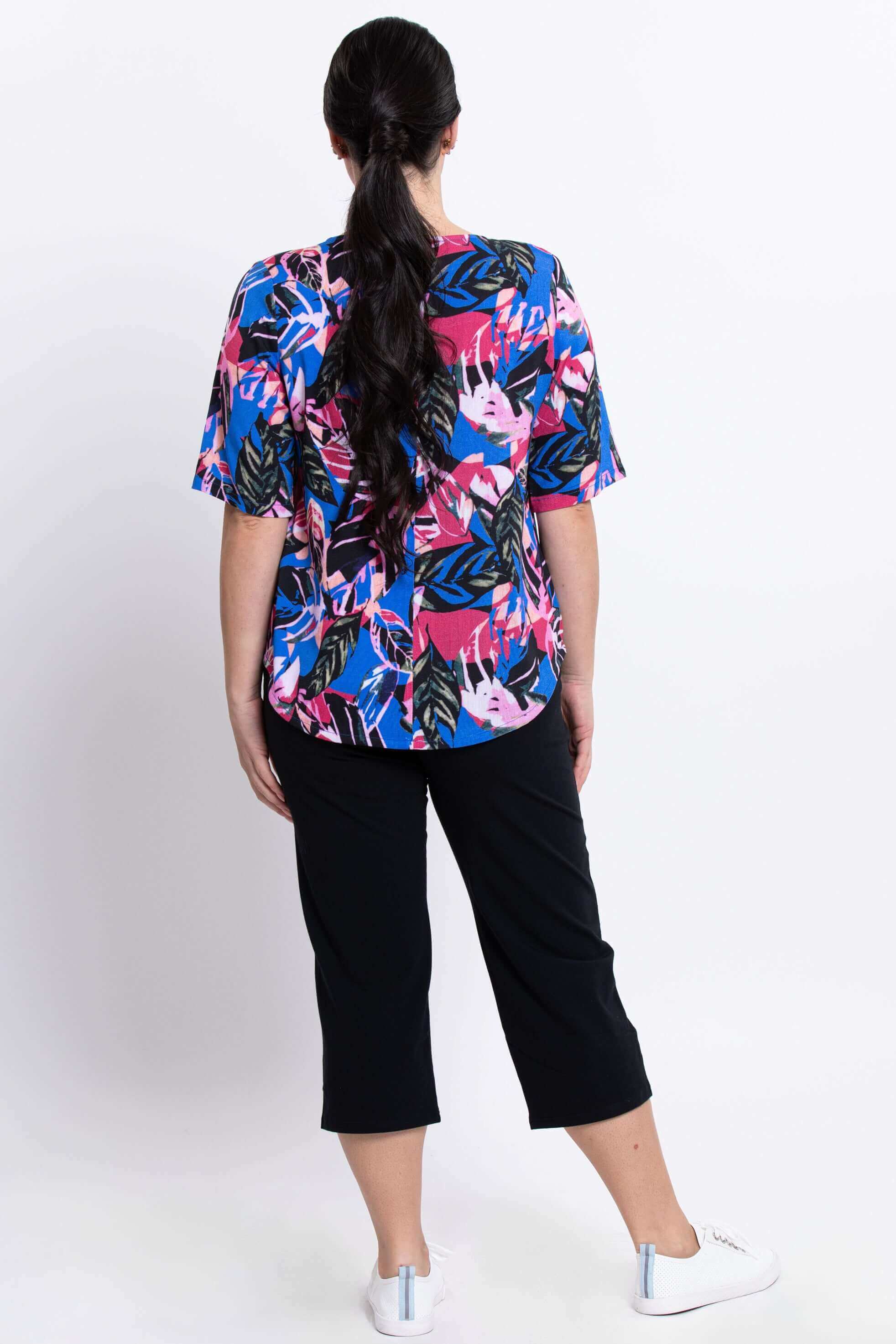 Liza Top, Pink Bonita, Linen Bamboo - Image 5
