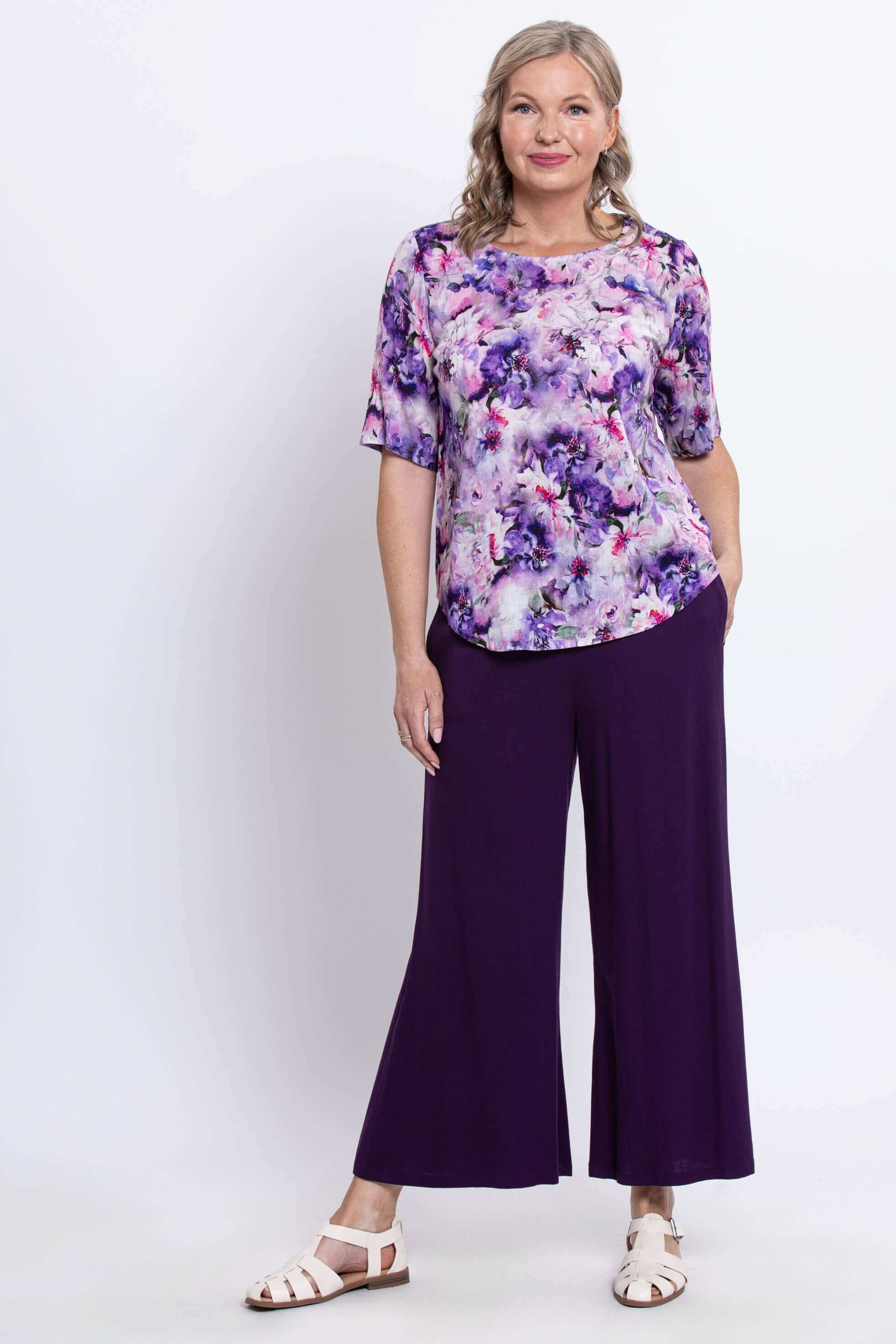 Liza Top, Royale Dynasty, Linen Bamboo - Image 2