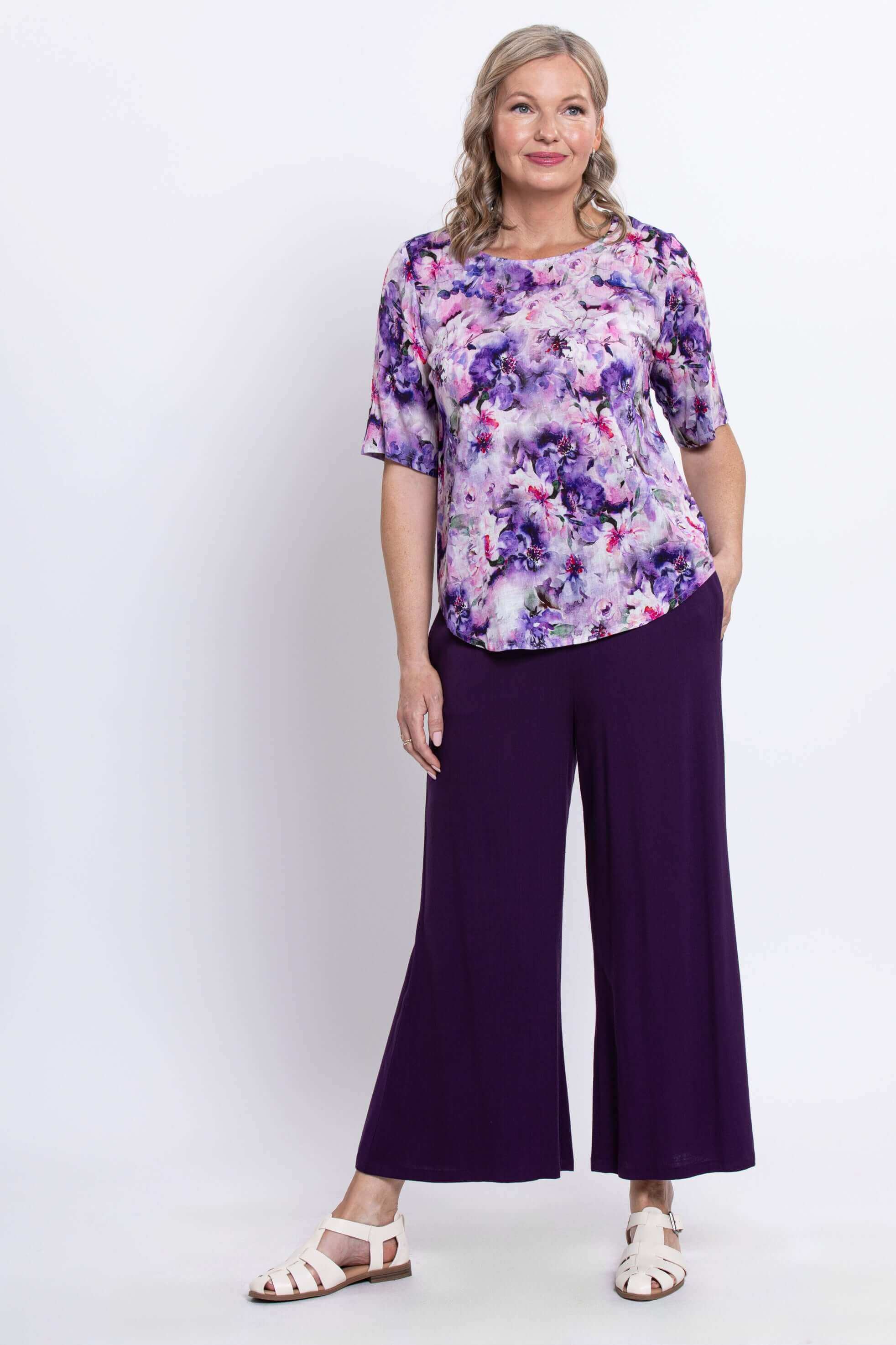Liza Top, Royale Dynasty, Linen Bamboo - Image 3