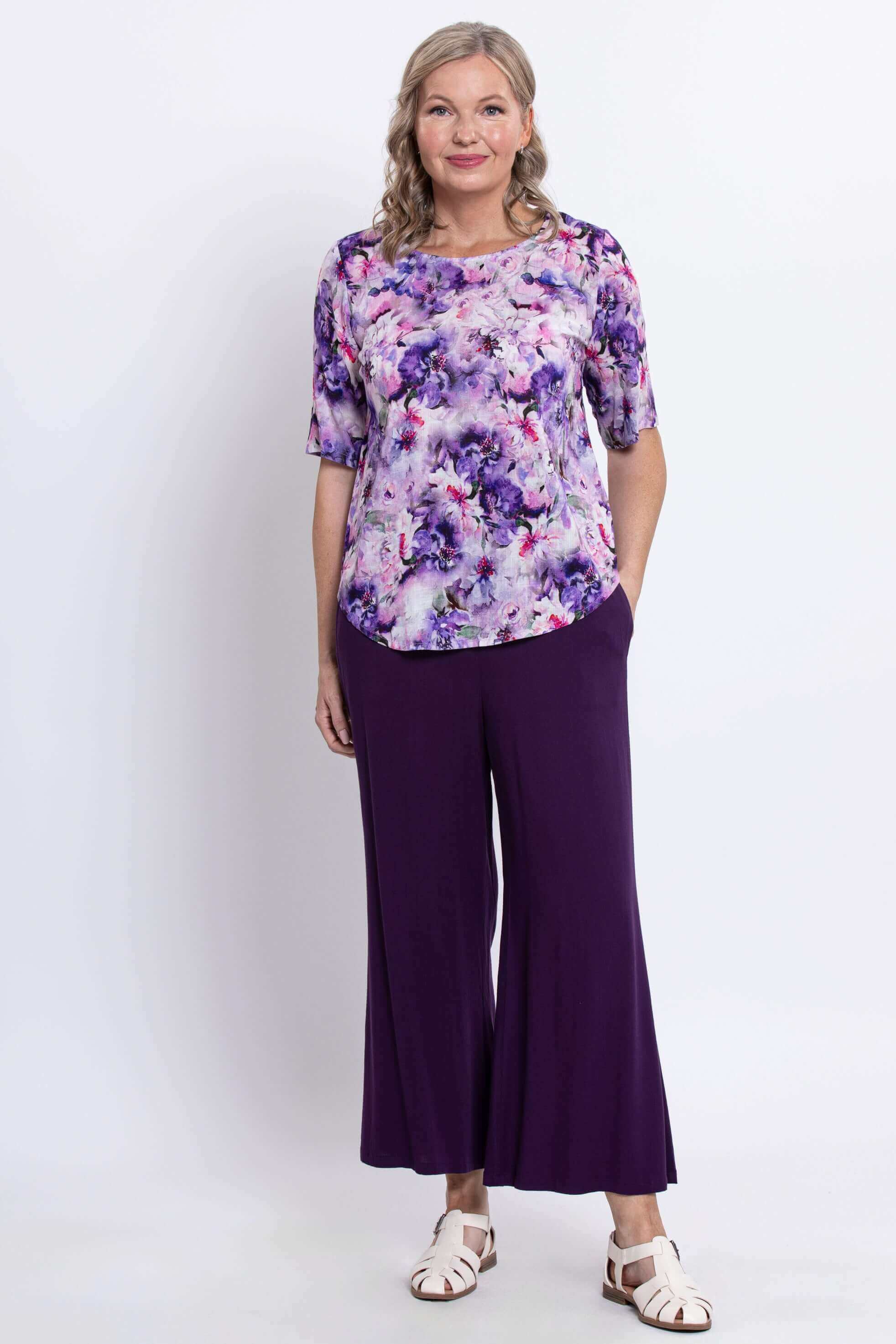Liza Top, Royale Dynasty, Linen Bamboo - Image 4