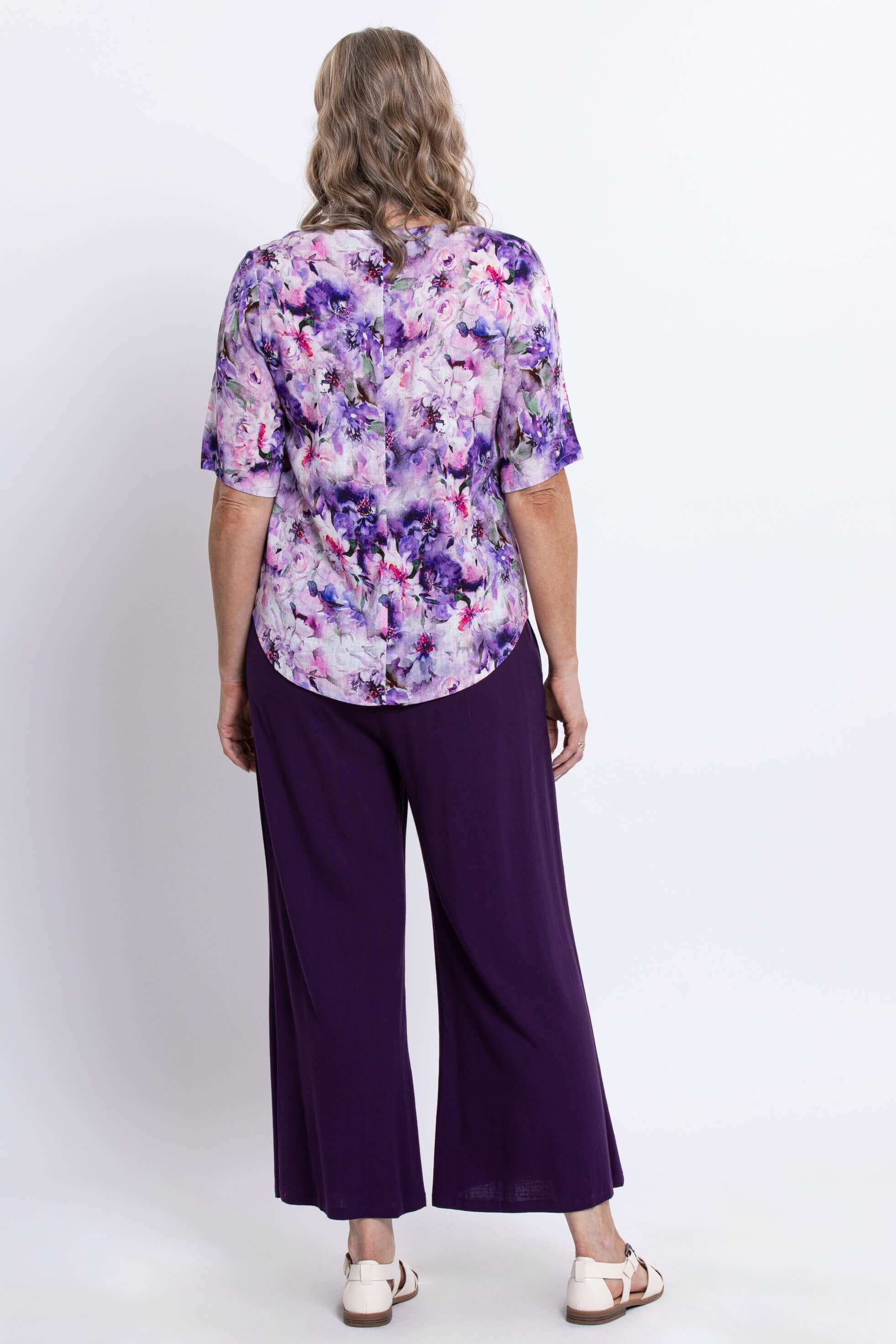 Liza Top, Royale Dynasty, Linen Bamboo - Image 5