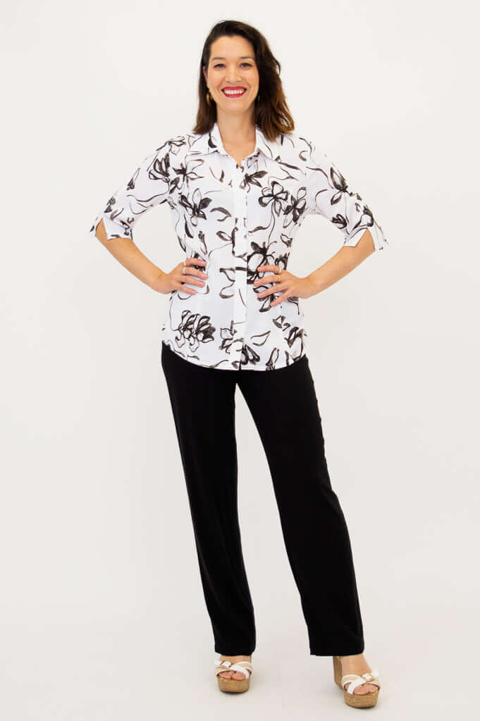 Lorine Blouse, Affection, Linen Bamboo - Image 3