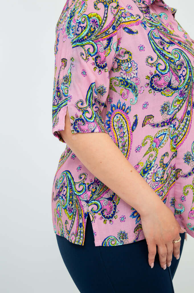 Lorine Blouse, Virtue, Linen Bamboo - Image 3