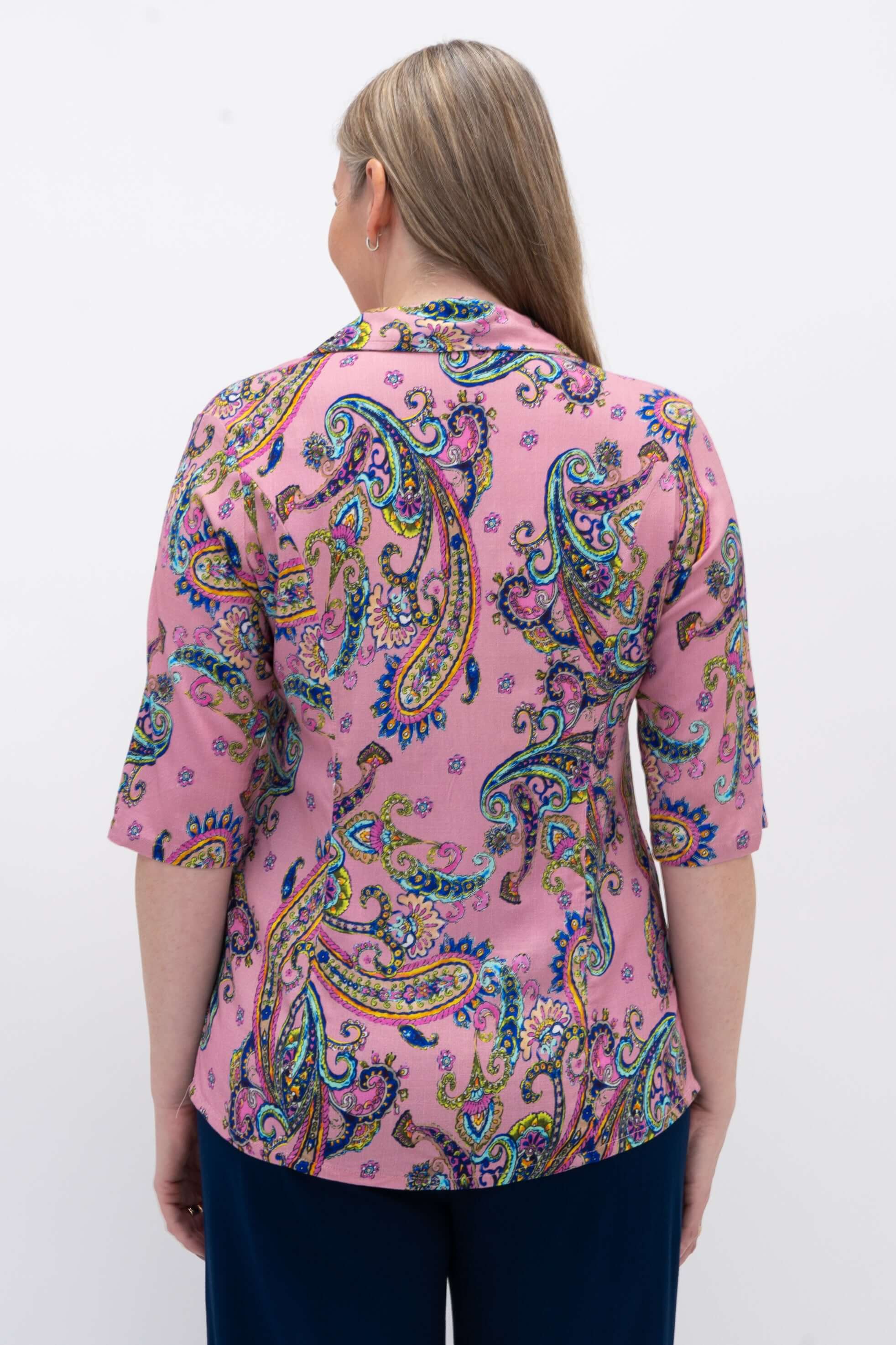 Lorine Blouse, Virtue, Linen Bamboo - Image 4