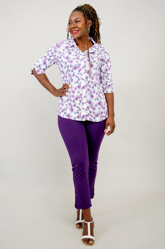 Lorine Blouse, Rajou, Linen Bamboo - Final Sale - Image 2