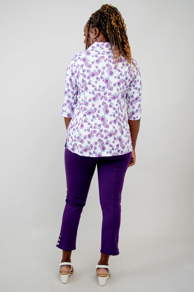 Lorine Blouse, Rajou, Linen Bamboo - Final Sale - Image 4