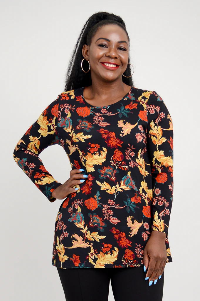 Lovely Tunic, Ornate, Bamboo- Final Sale
