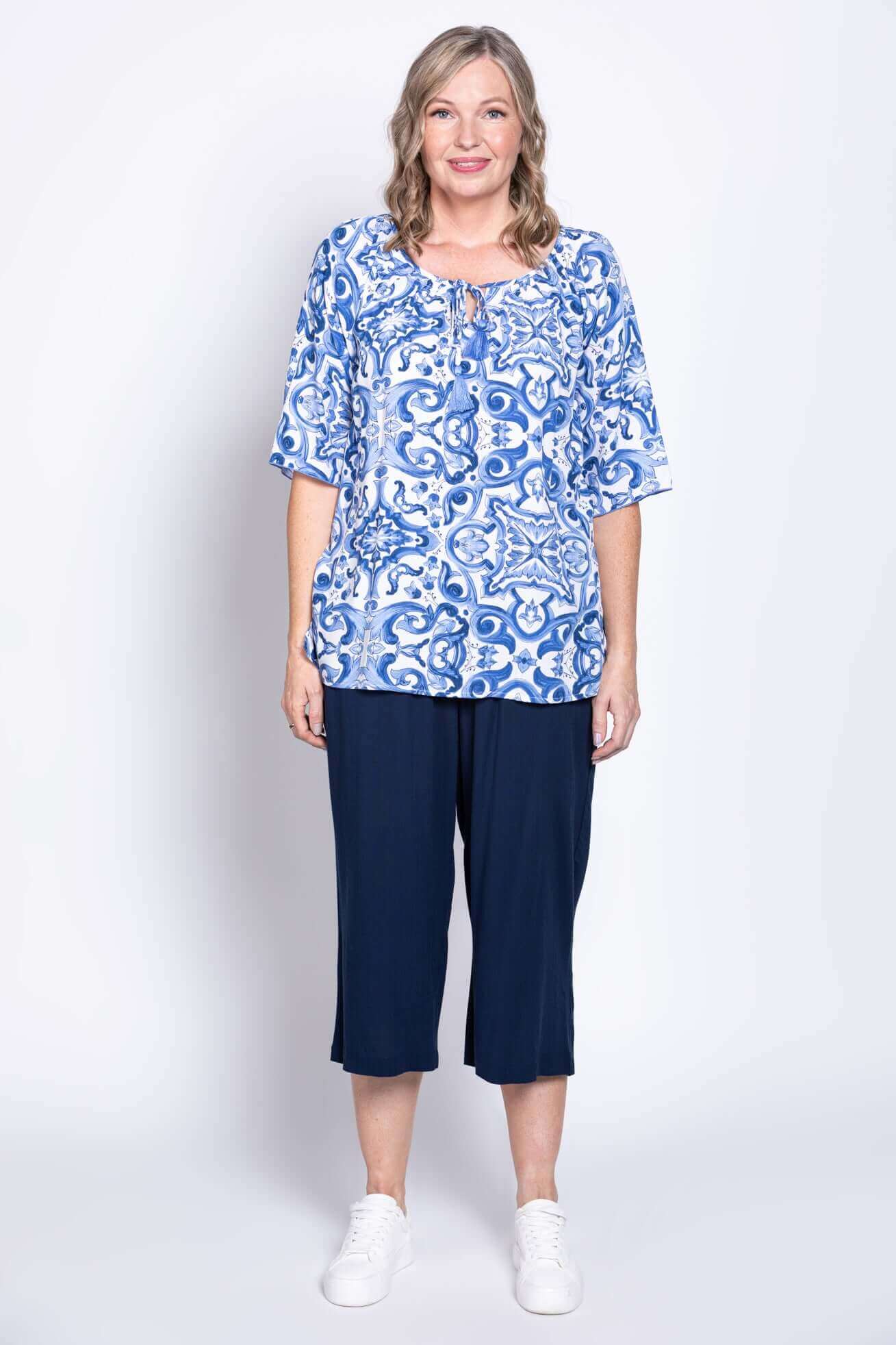 Luna Top, Blue Swirl - Image 2