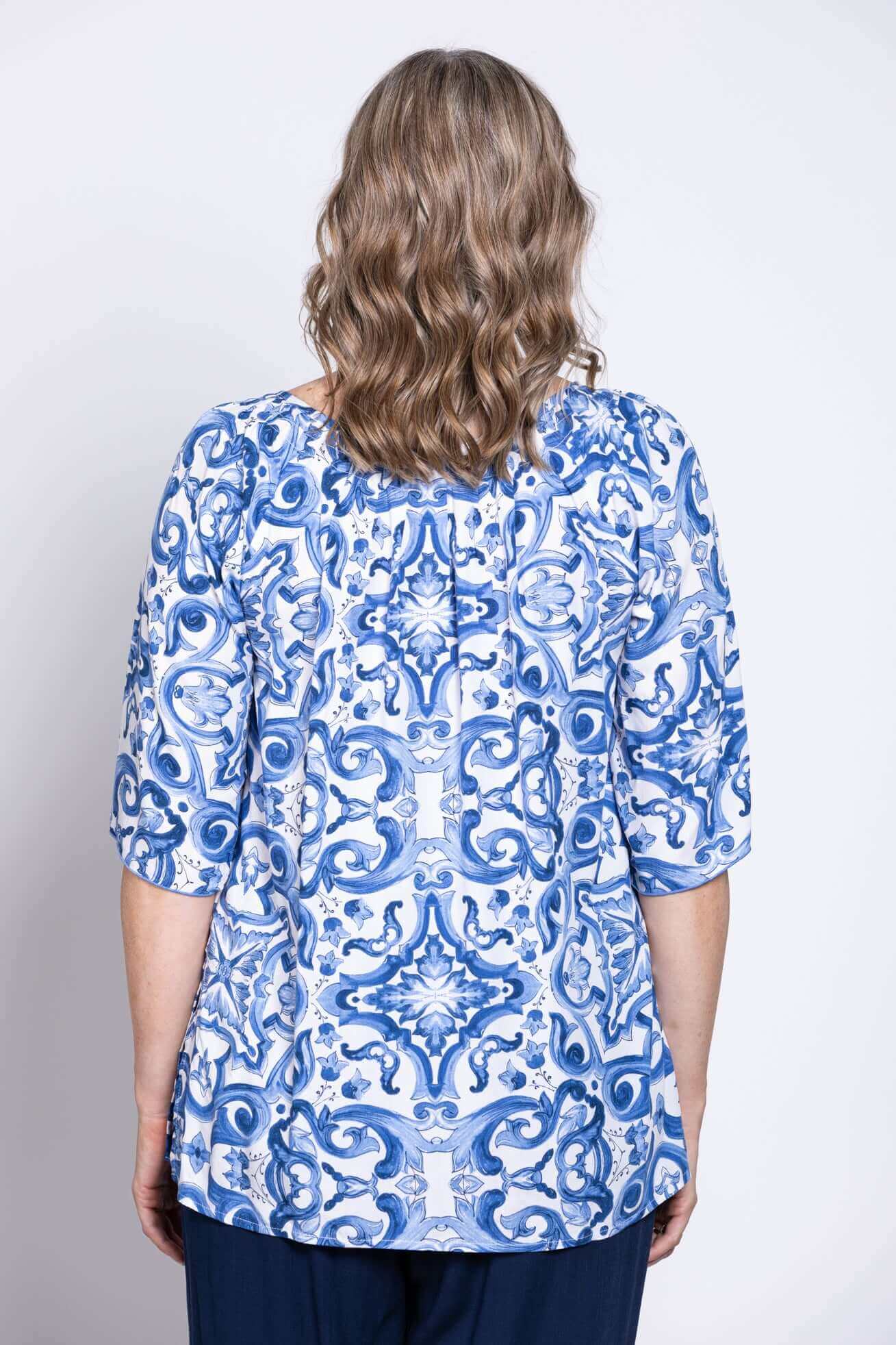 Luna Top, Blue Swirl - Image 3