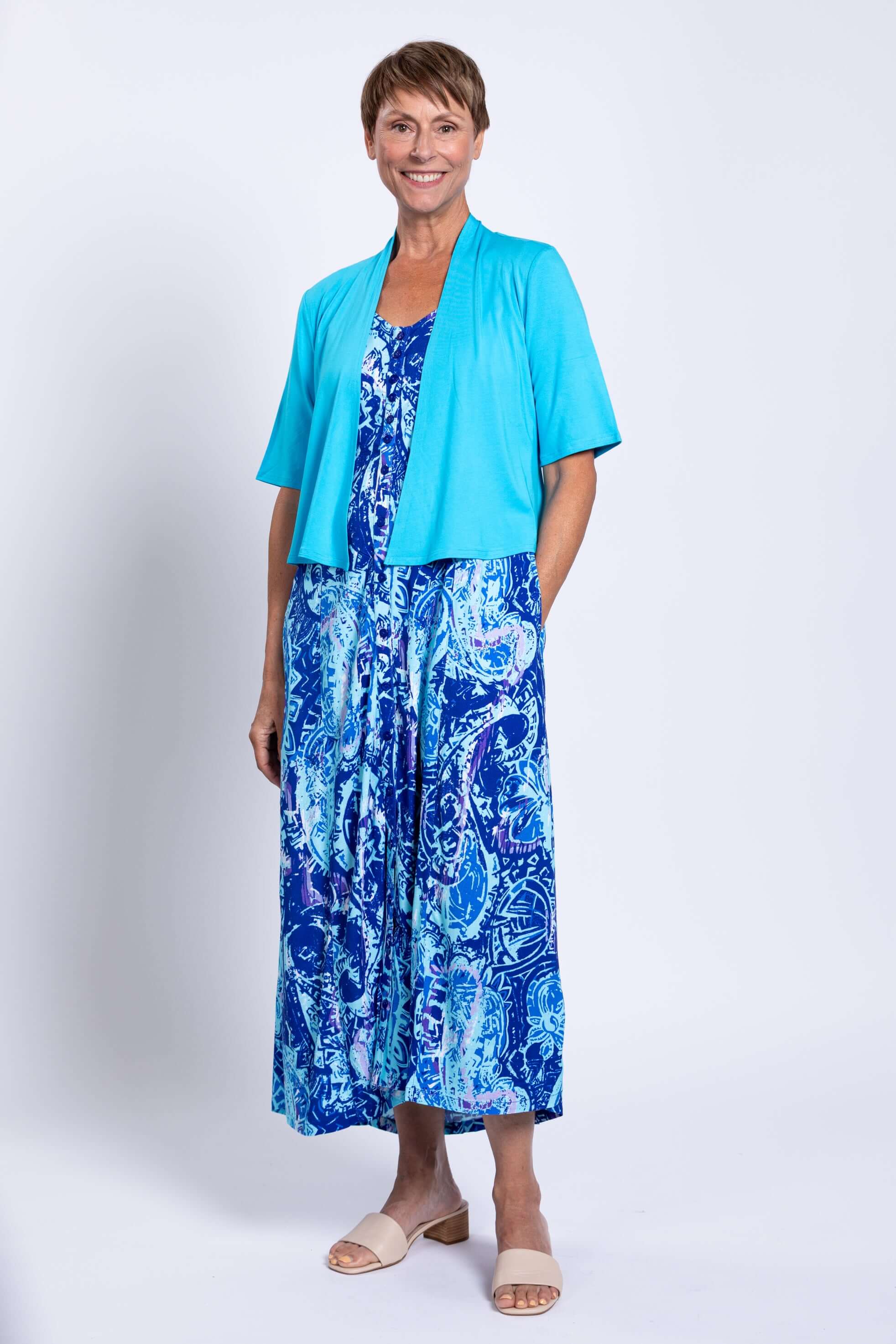 Madison Dress, Curious, Linen Bamboo - Image 4