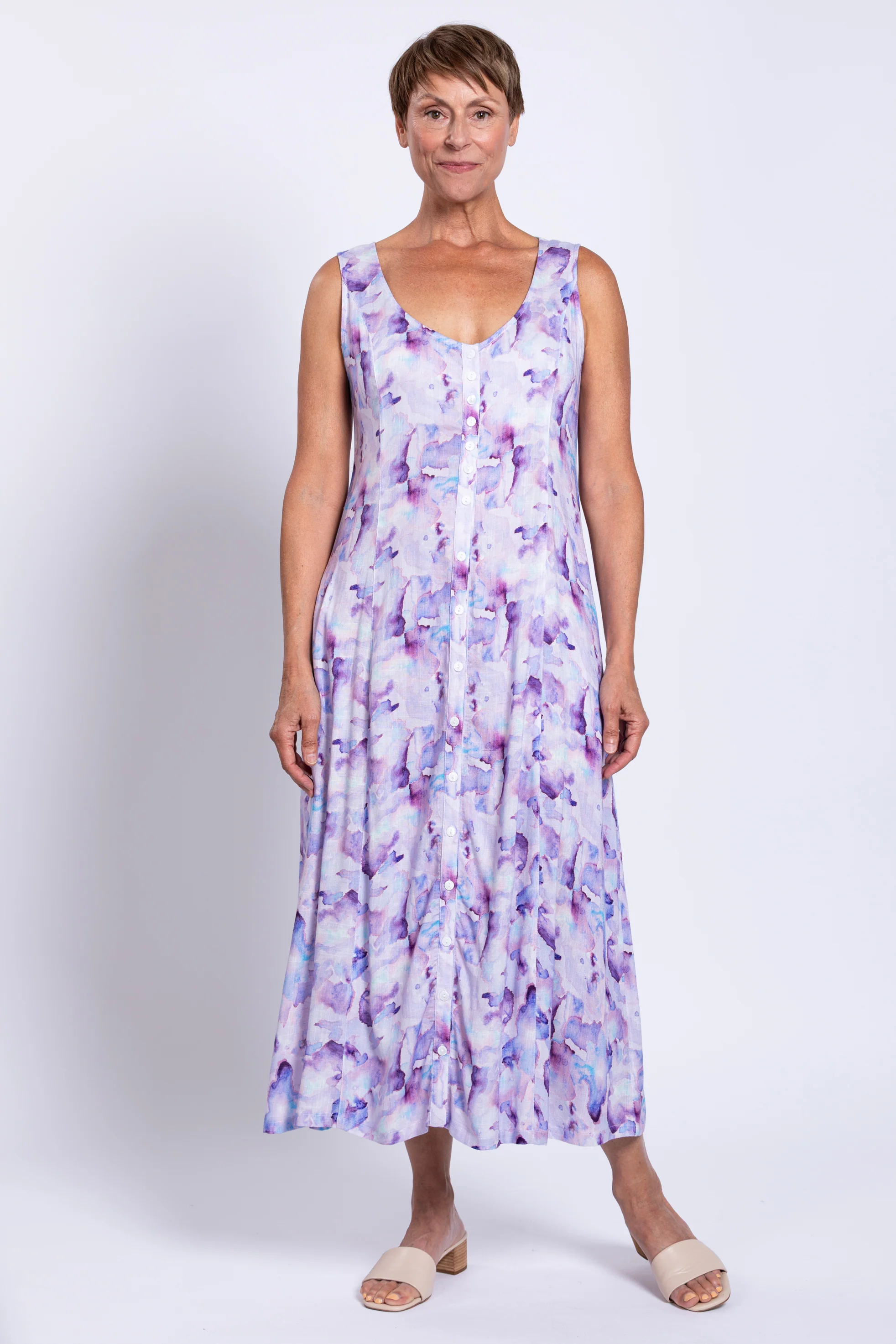 Madison Dress, Grace, Linen Bamboo - Final Sale - Image 4
