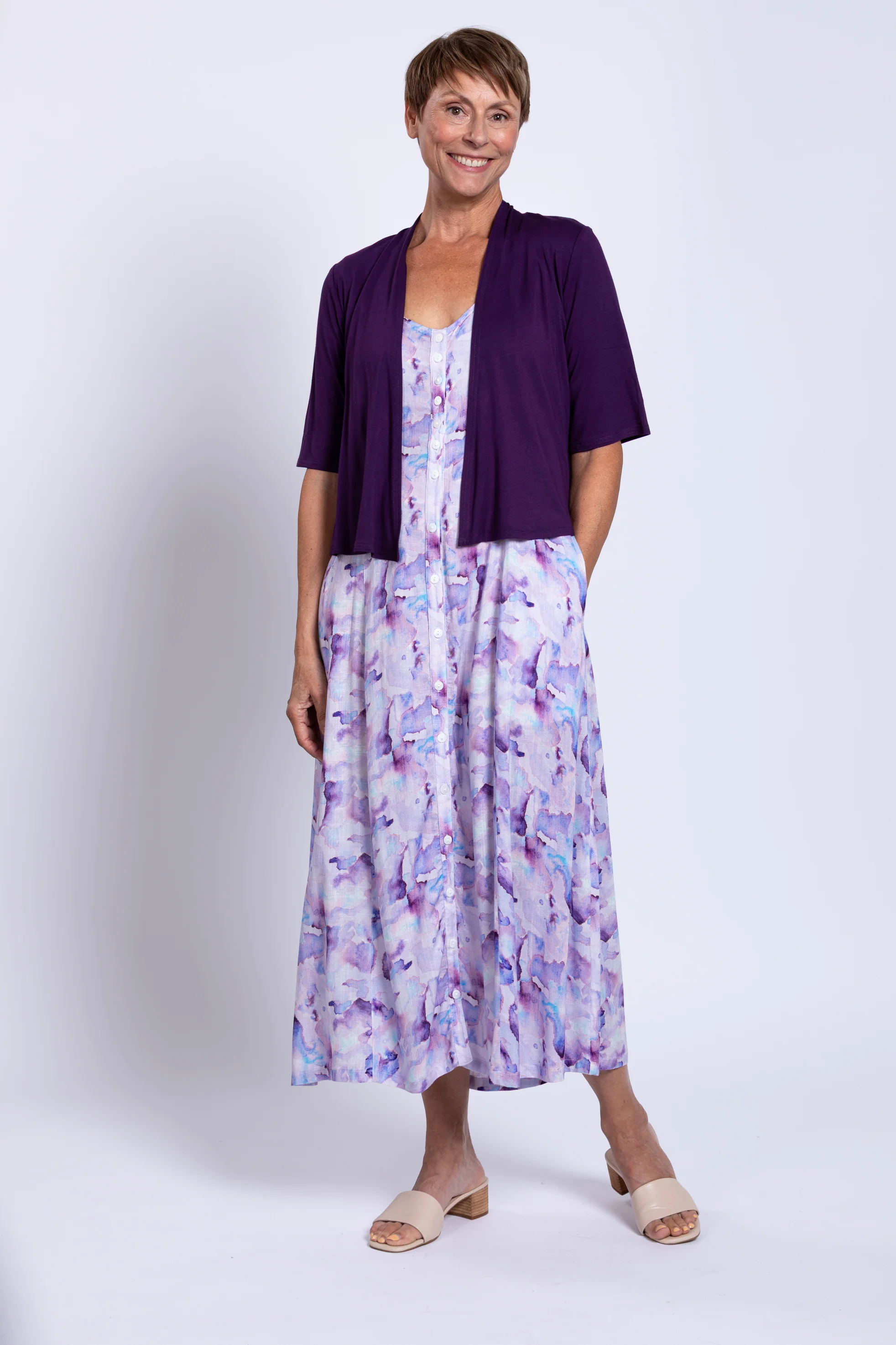 Madison Dress, Grace, Linen Bamboo - Final Sale - Image 5