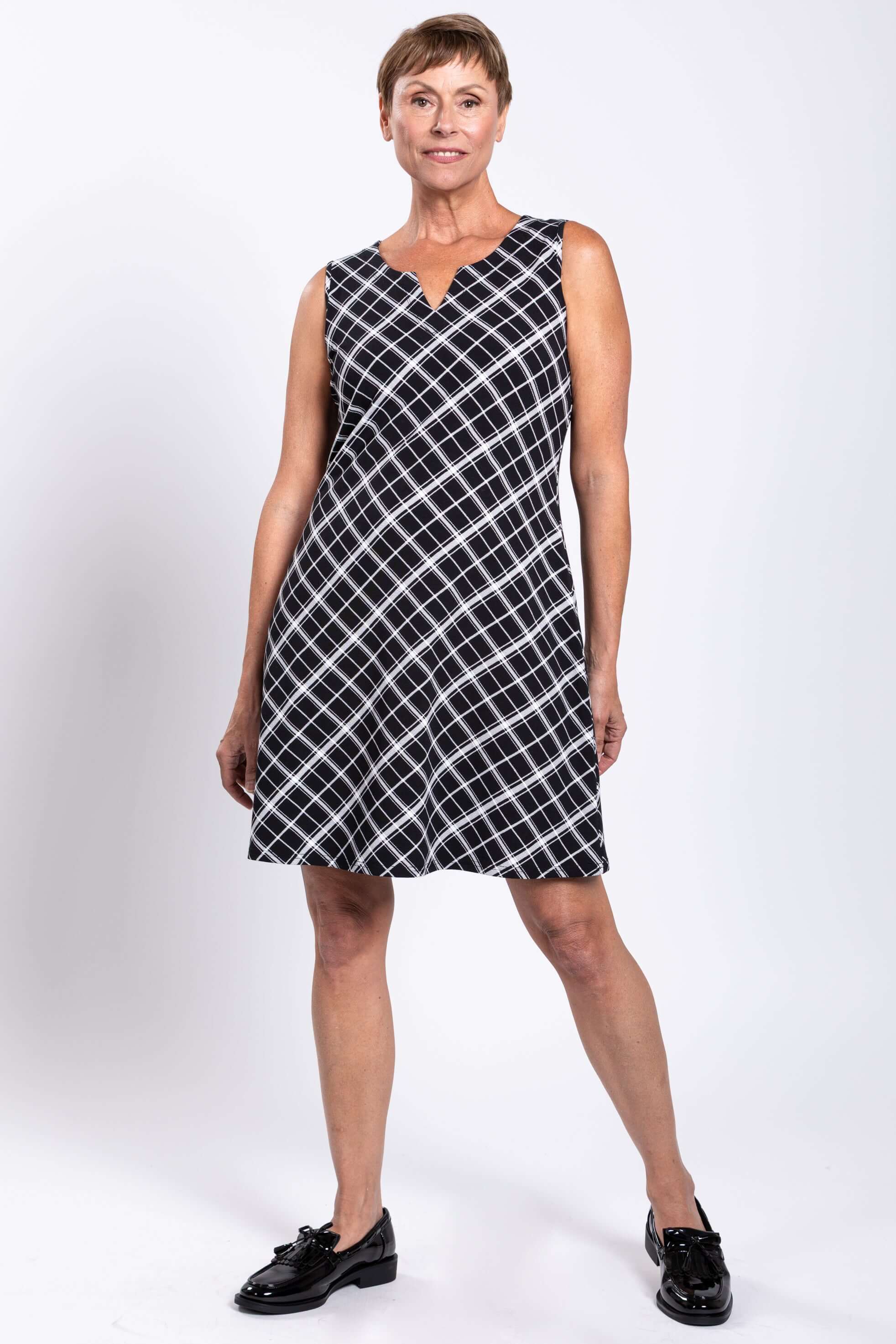 Maggie Sleeveless Dress, Tarlic, Bamboo - Image 3