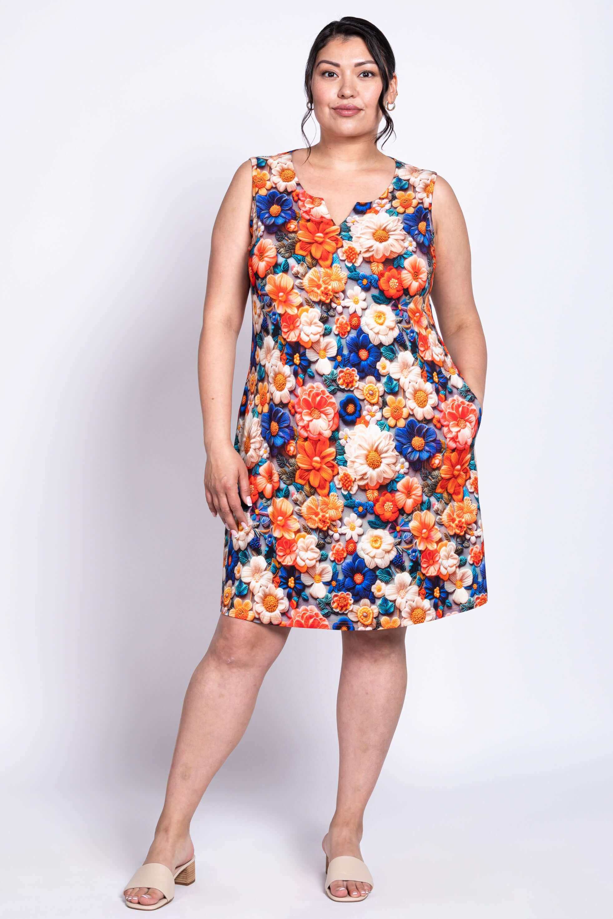 Maggie Sleeveless Dress, Violet Crochet, Bamboo - Image 4